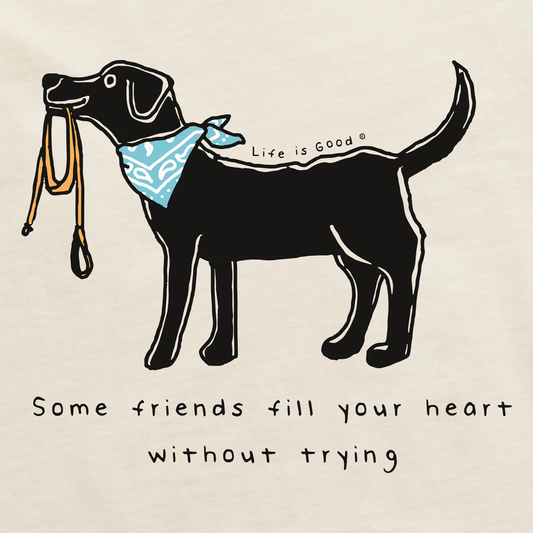 Women's Black Lab Fill Your Heart Short Sleeve Crusher Tee Life is Good