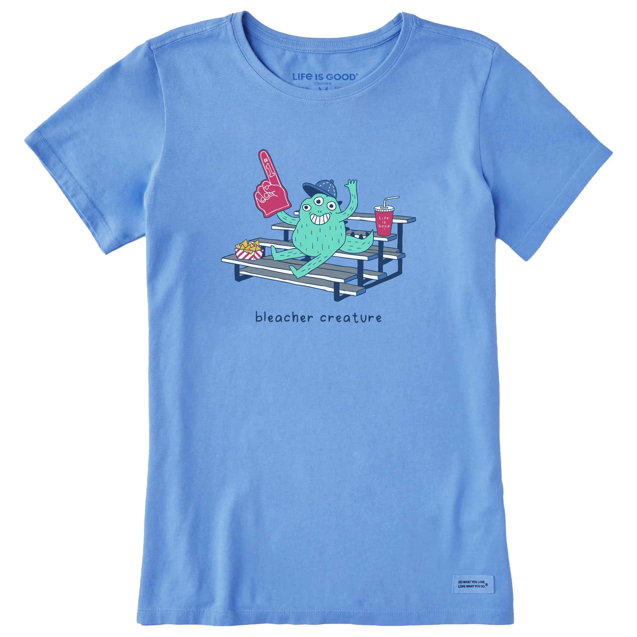 Women's Bleacher Creature Baseball Short Sleeve Tee Life is Good