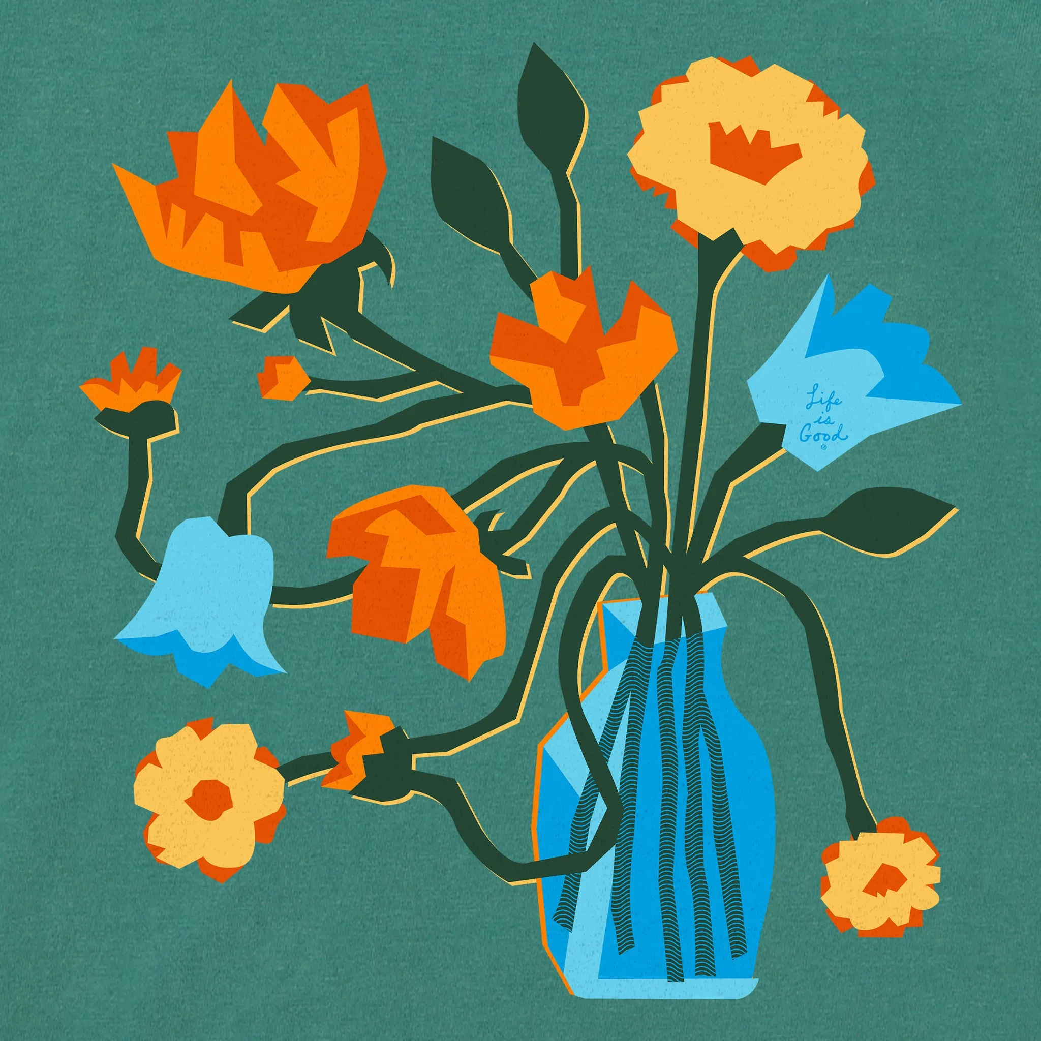 Women's Bloomin' Vase Long Sleeve Crusher Boxy Tee Life is Good