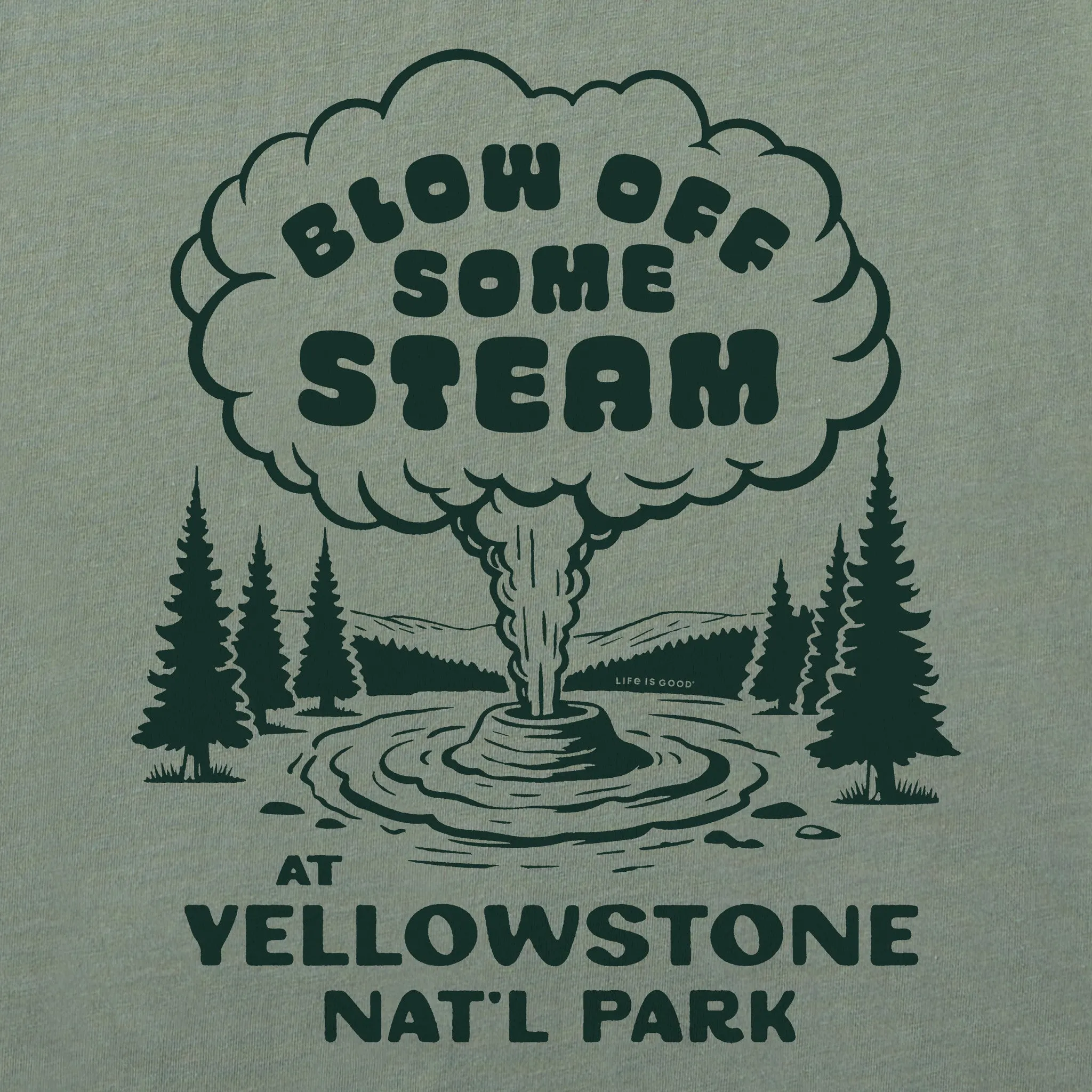 Women's Blow Off Some Steam Yellowstone Short Sleeve Crusher Tee Life is Good