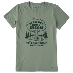 Women's Blow Off Some Steam Yellowstone Short Sleeve Crusher Tee Life is Good