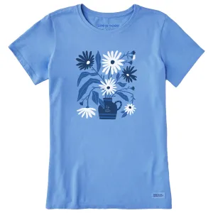 Women's Blue Daisies Short Sleeve Crusher Tee Life is Good