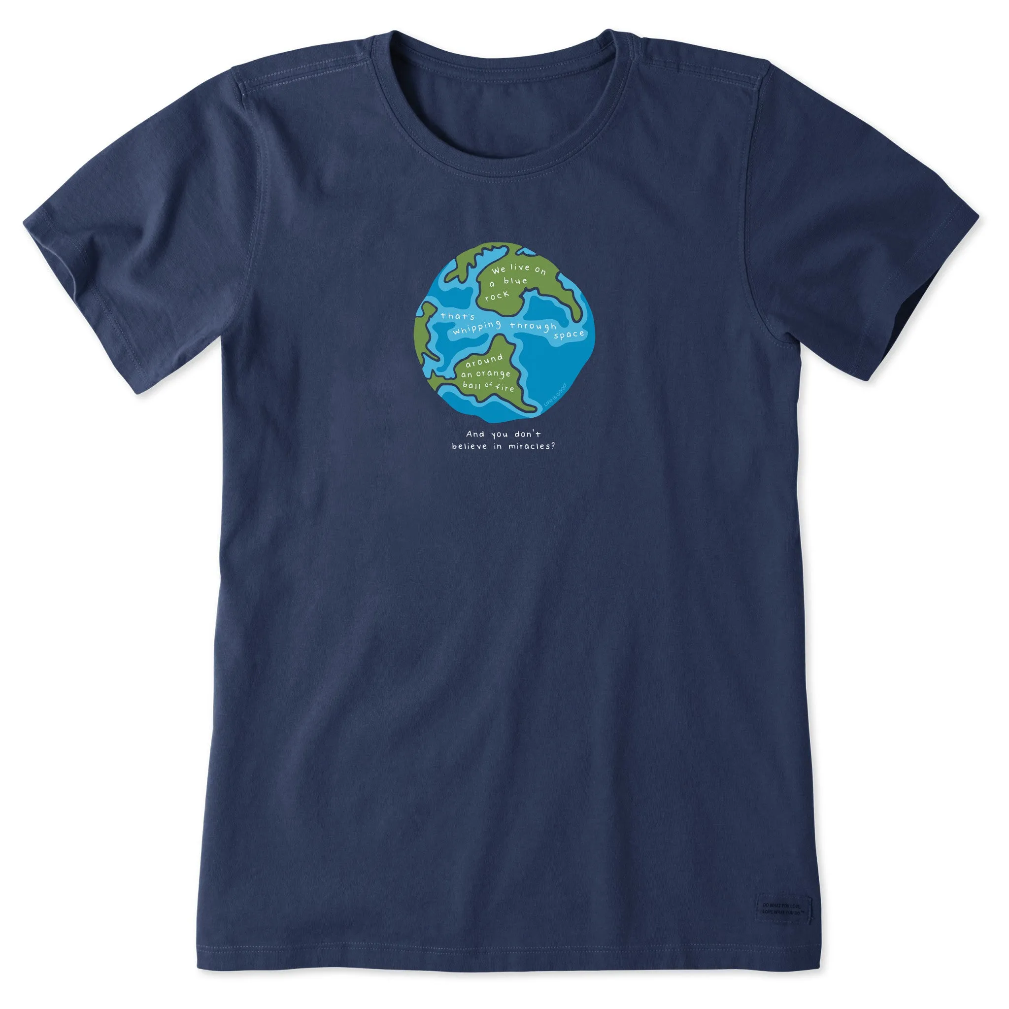 Women's Blue Rock Miracle Short Sleeve Crusher Tee Life is Good