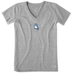 Women's Bluebird Small Short Sleeve Crusher Vee Life is Good