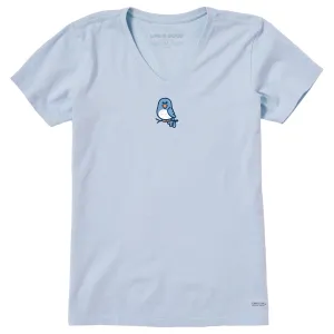 Women's Bluebird Small Short Sleeve Crusher Vee Life is Good