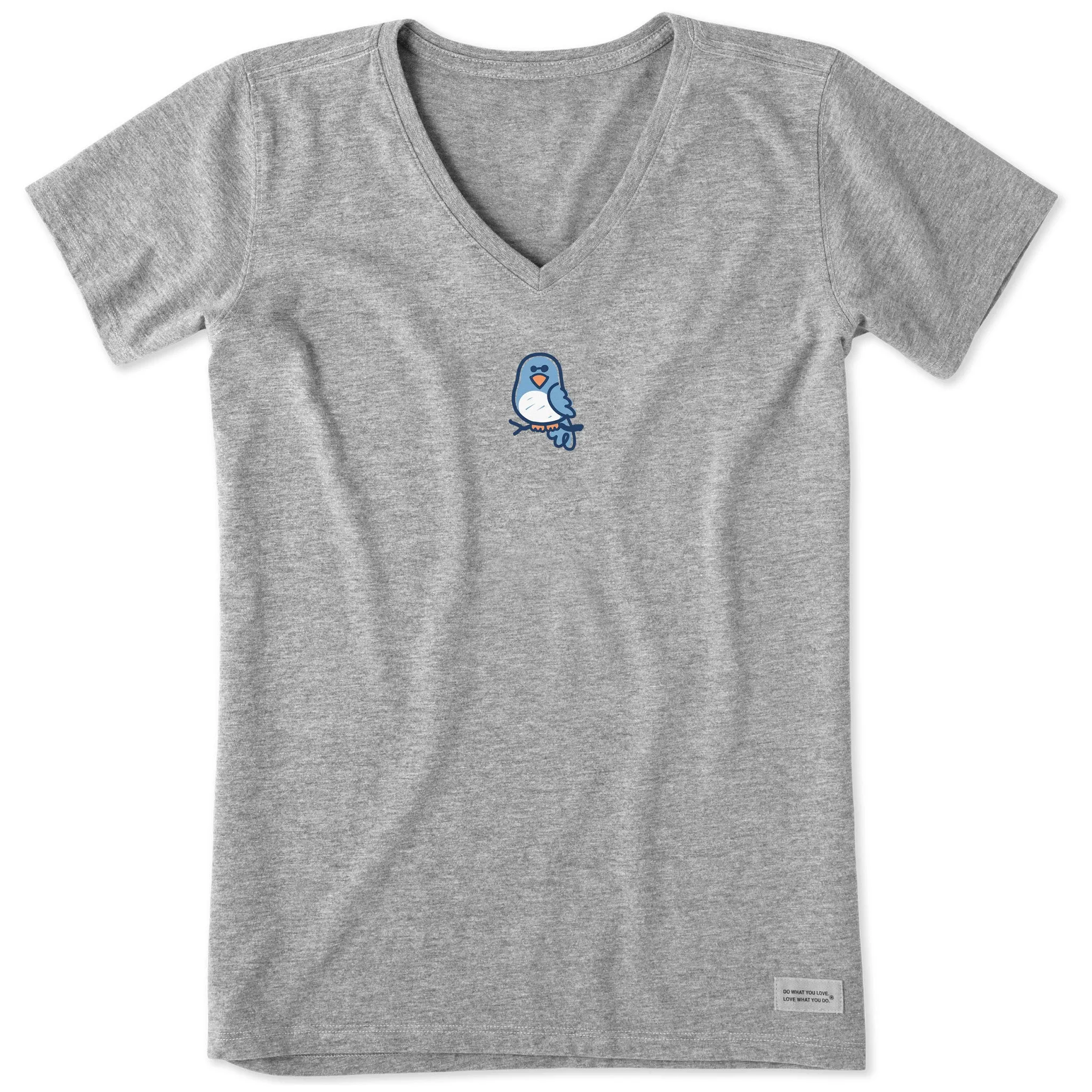 Women's Bluebird Small Short Sleeve Crusher Vee Life is Good