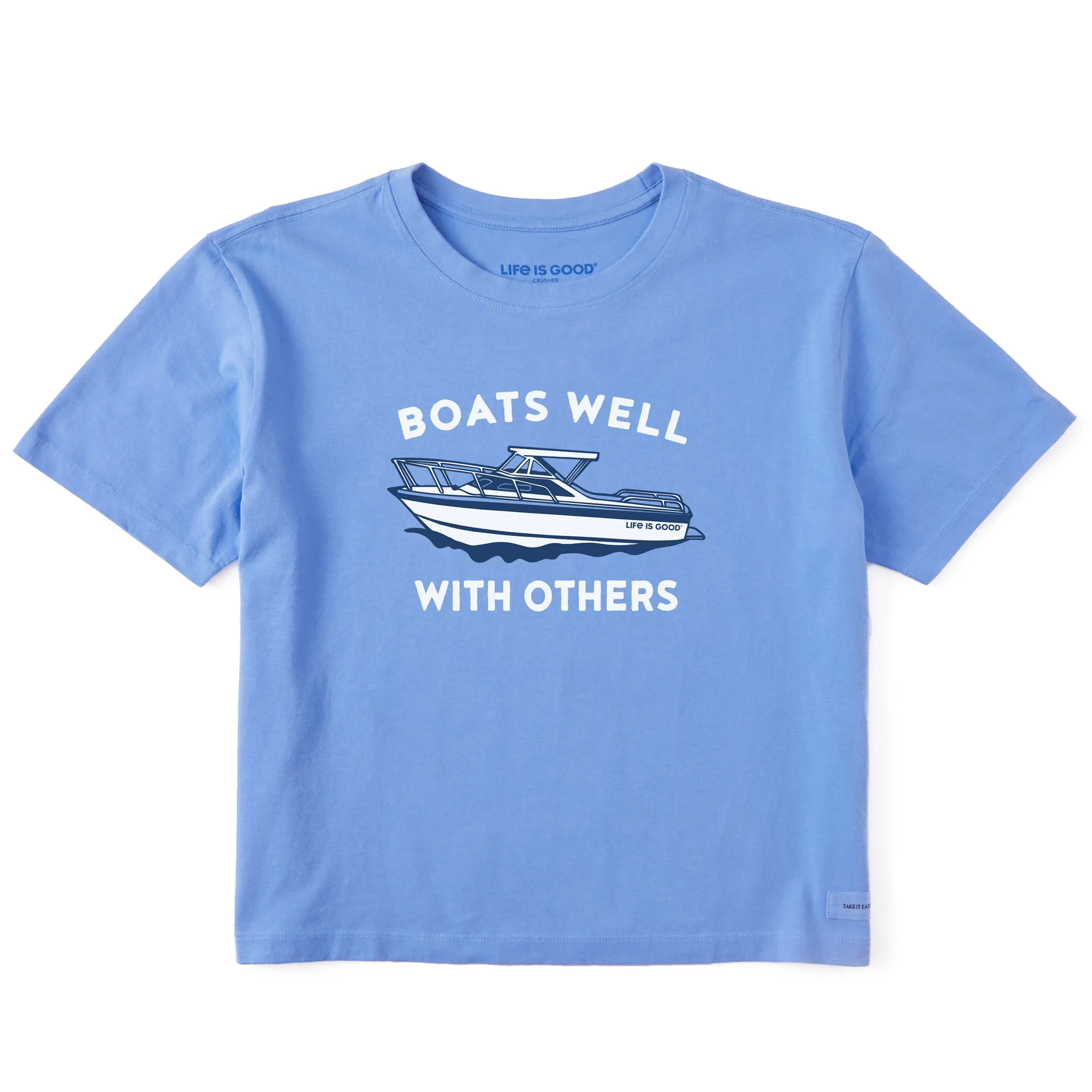 Women's Boats Well With Others Short Sleeve Crusher Boxy Tee Life is Good