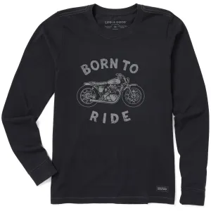 Women's Born to Ride Motorcycle Long Sleeve Crusher Tee Life is Good