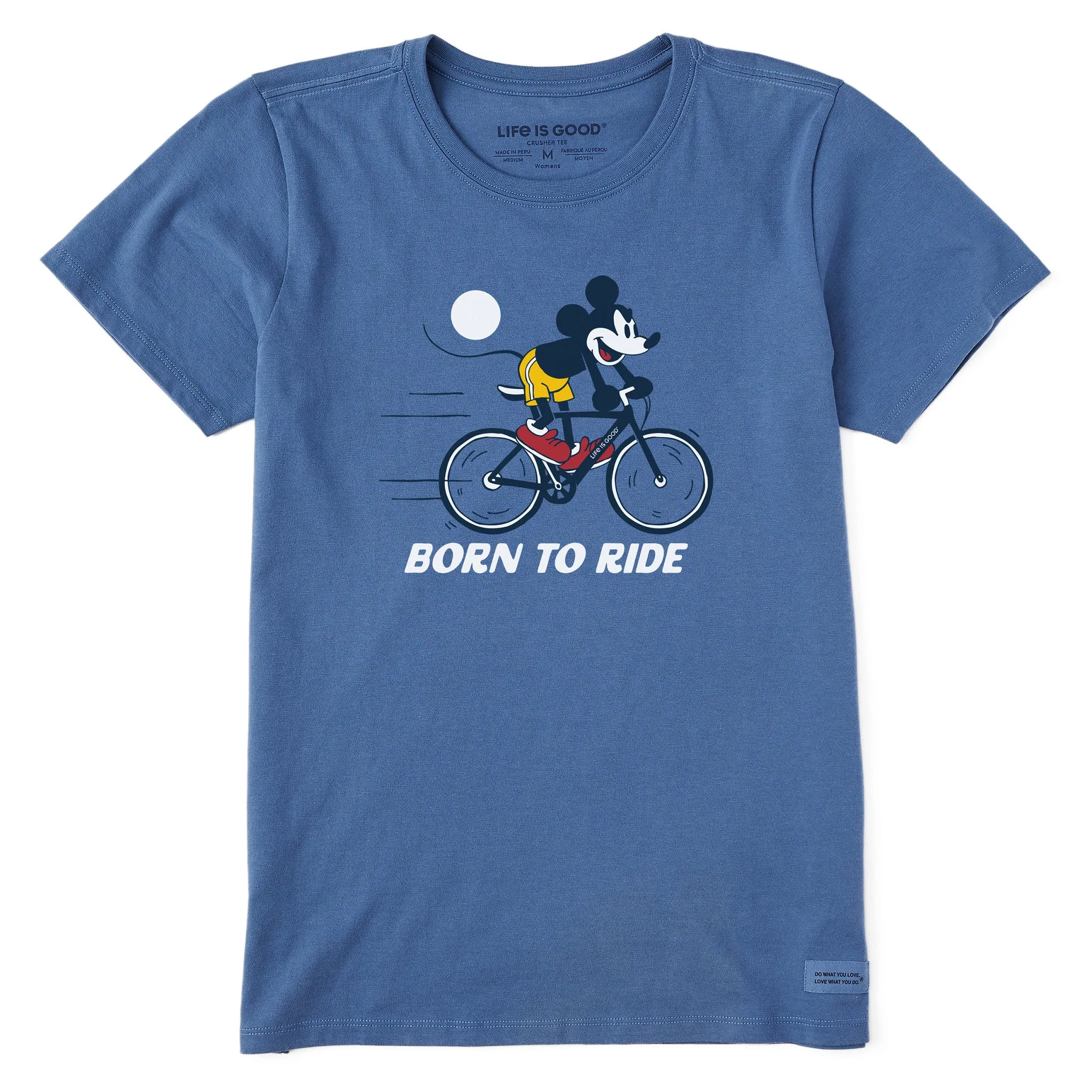 Women's Born to Ride Willie Short Sleeve Crusher Tee Life is Good