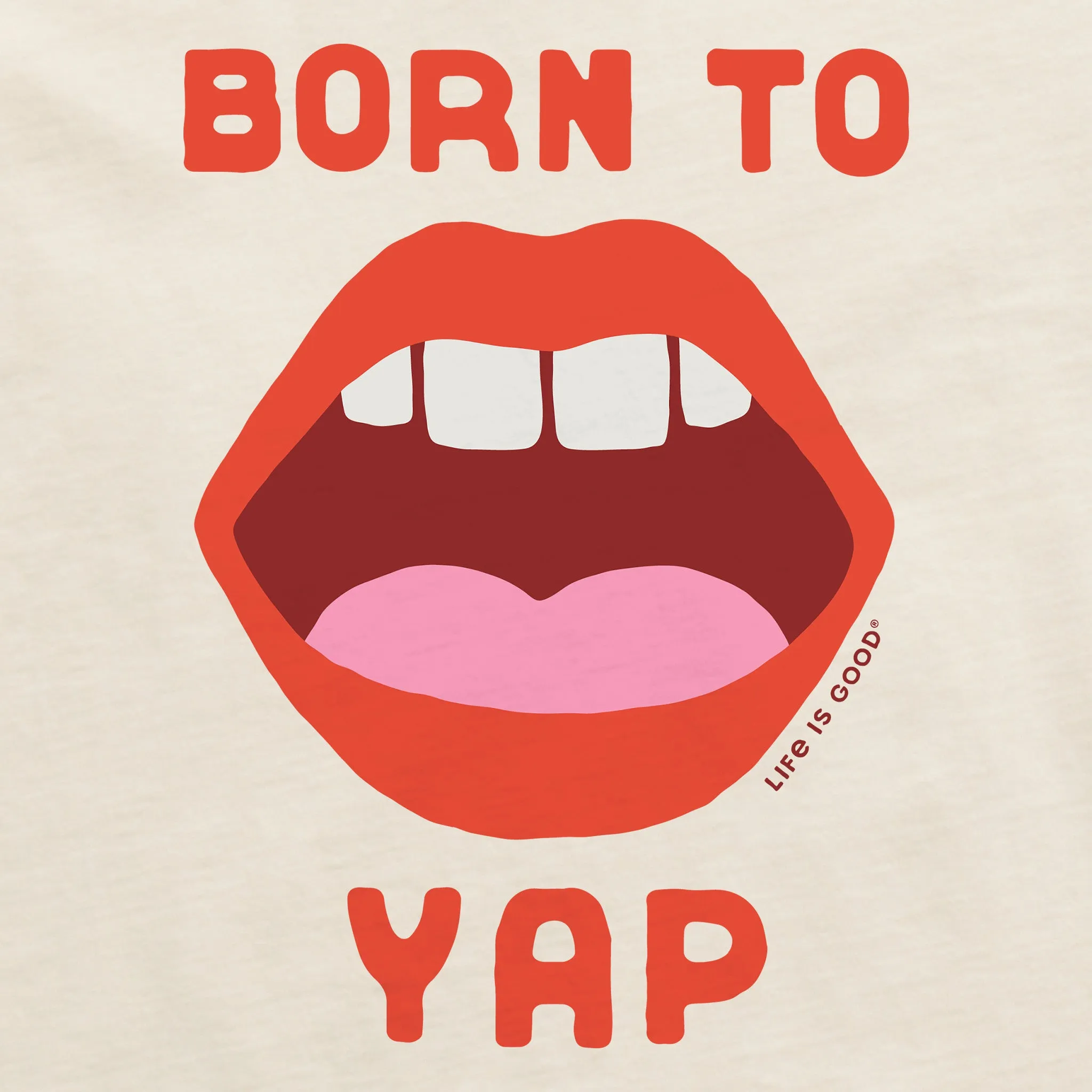 Women's Born to Yap Crusher Boxy Hoodie Life is Good