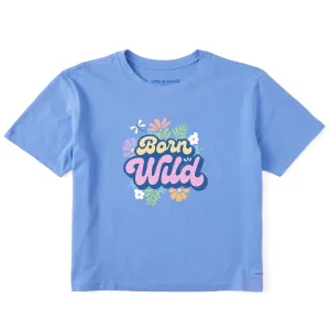 Women's Born Wild Short Sleeve Crusher Boxy Tee Life is Good