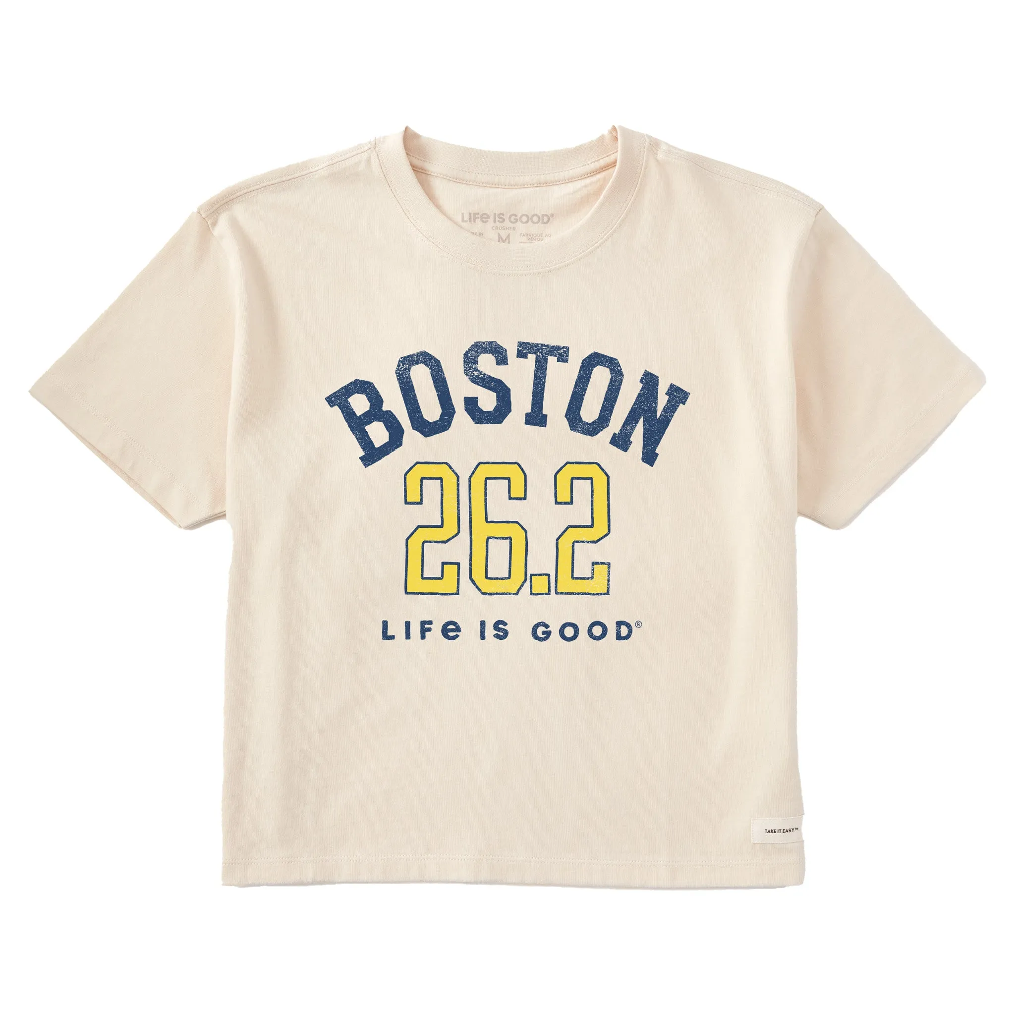 Women's Boston 26.2 Short Sleeve Crusher Boxy Tee Life is Good