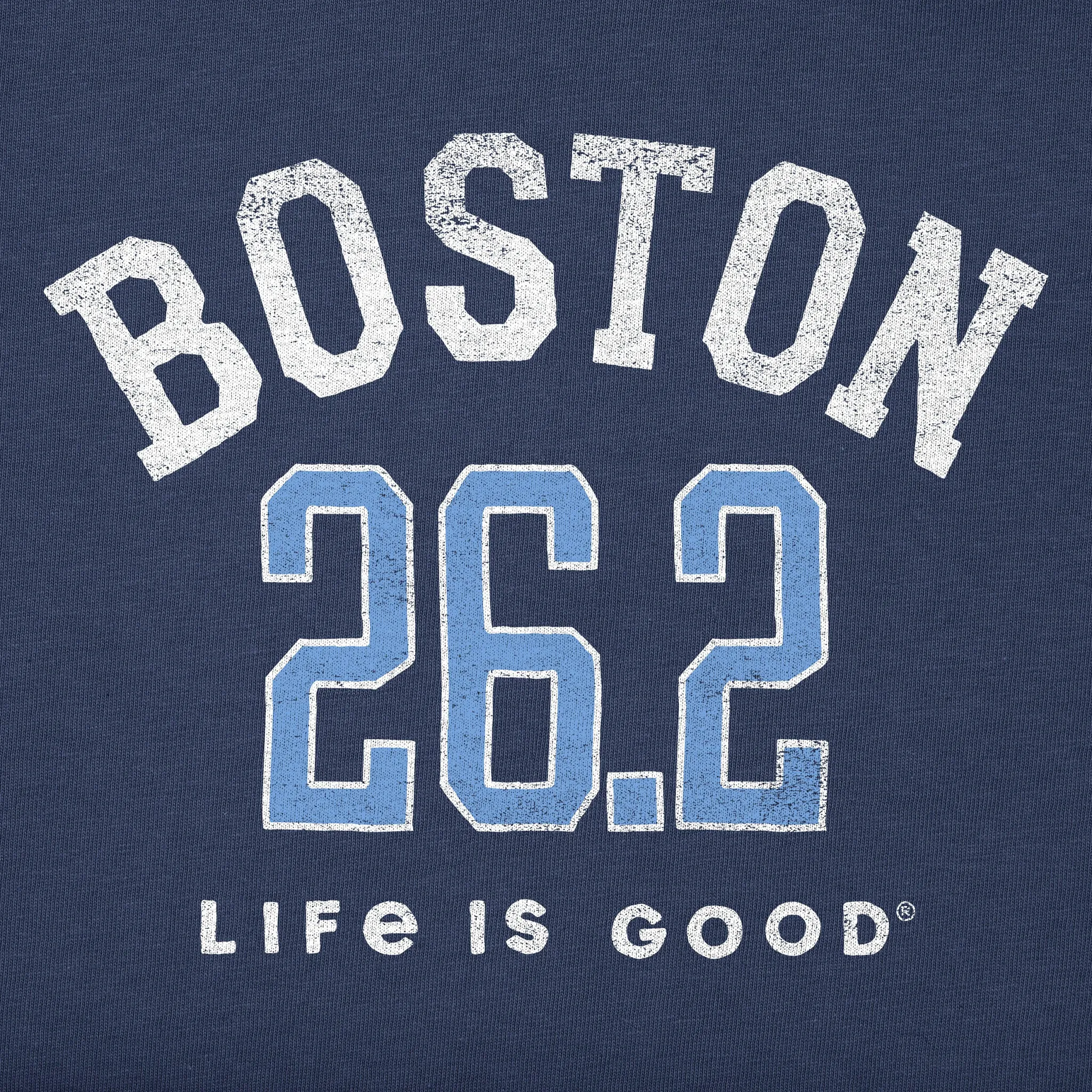 Women's Boston 26.2 Short Sleeve Crusher Boxy Tee Life is Good