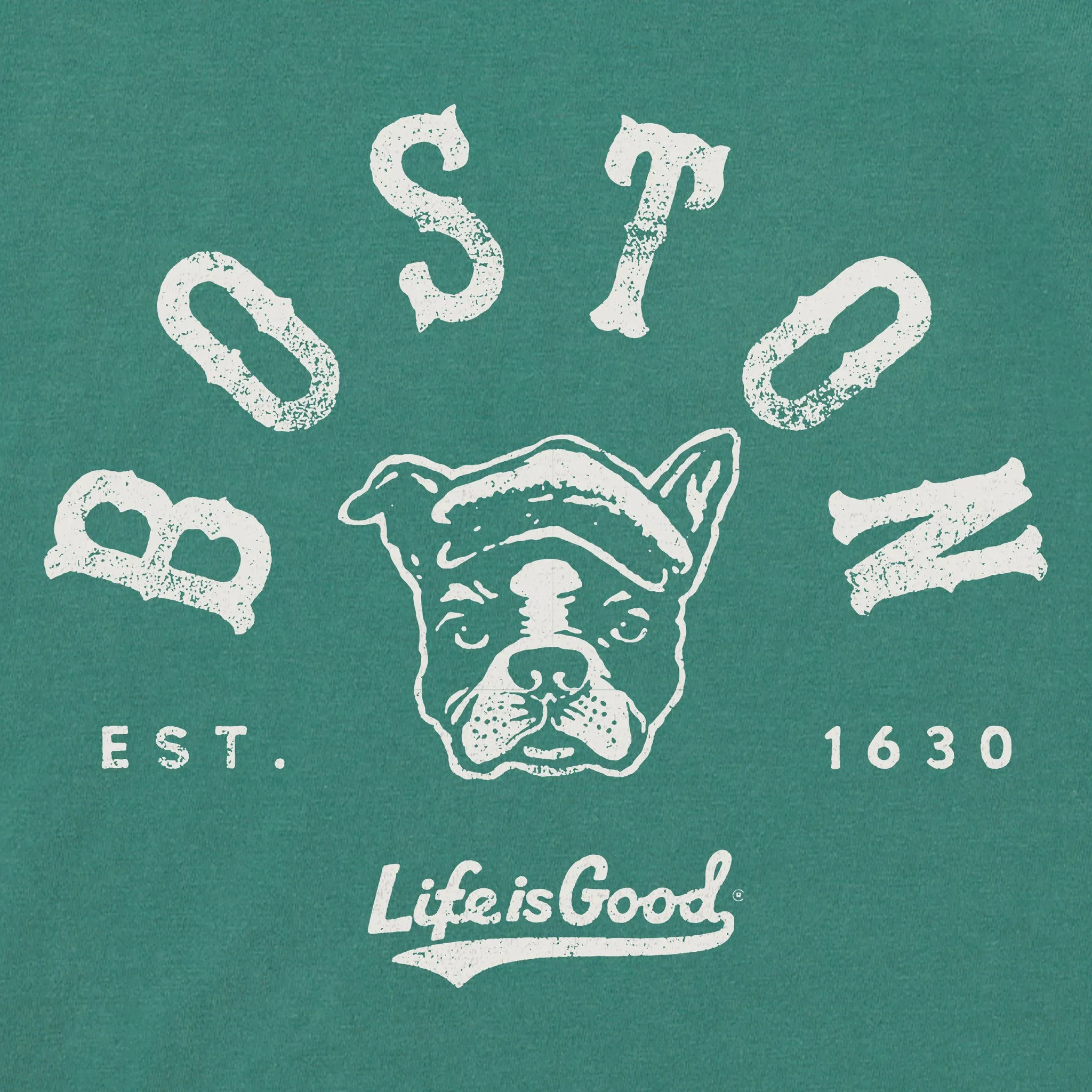 Women's Boston Scally Dog Short Sleeve Crusher Boxy Tee Life is Good