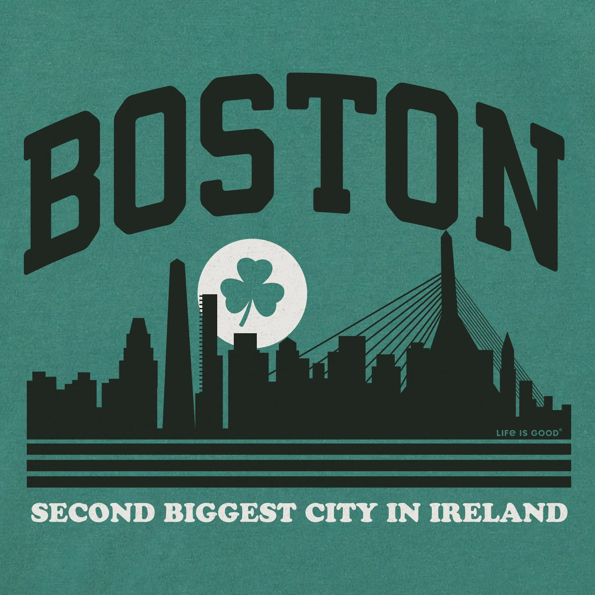 Women's Boston Second Biggest City in Ireland Short Sleeve Crusher Tee Life is Good