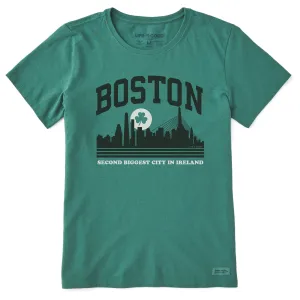 Women's Boston Second Biggest City in Ireland Short Sleeve Crusher Tee Life is Good