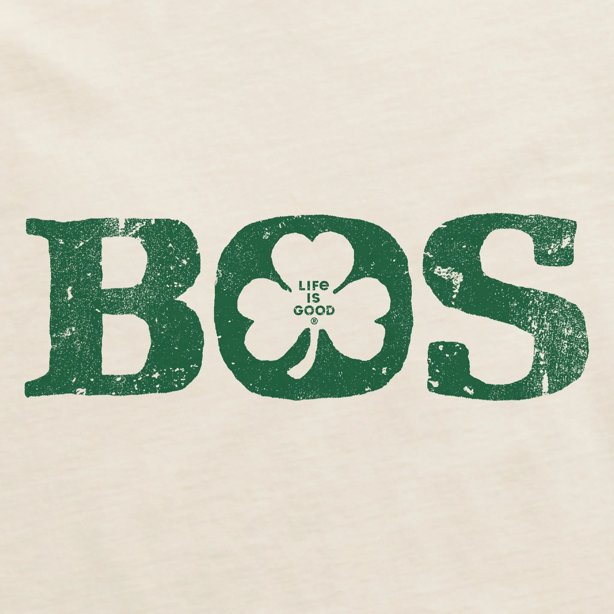 Women's Boston Shamrock Short Sleeve Crusher Boxy Tee Life is Good