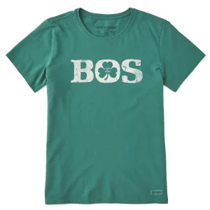 Women's Boston Shamrock Short Sleeve Crusher Tee Life is Good