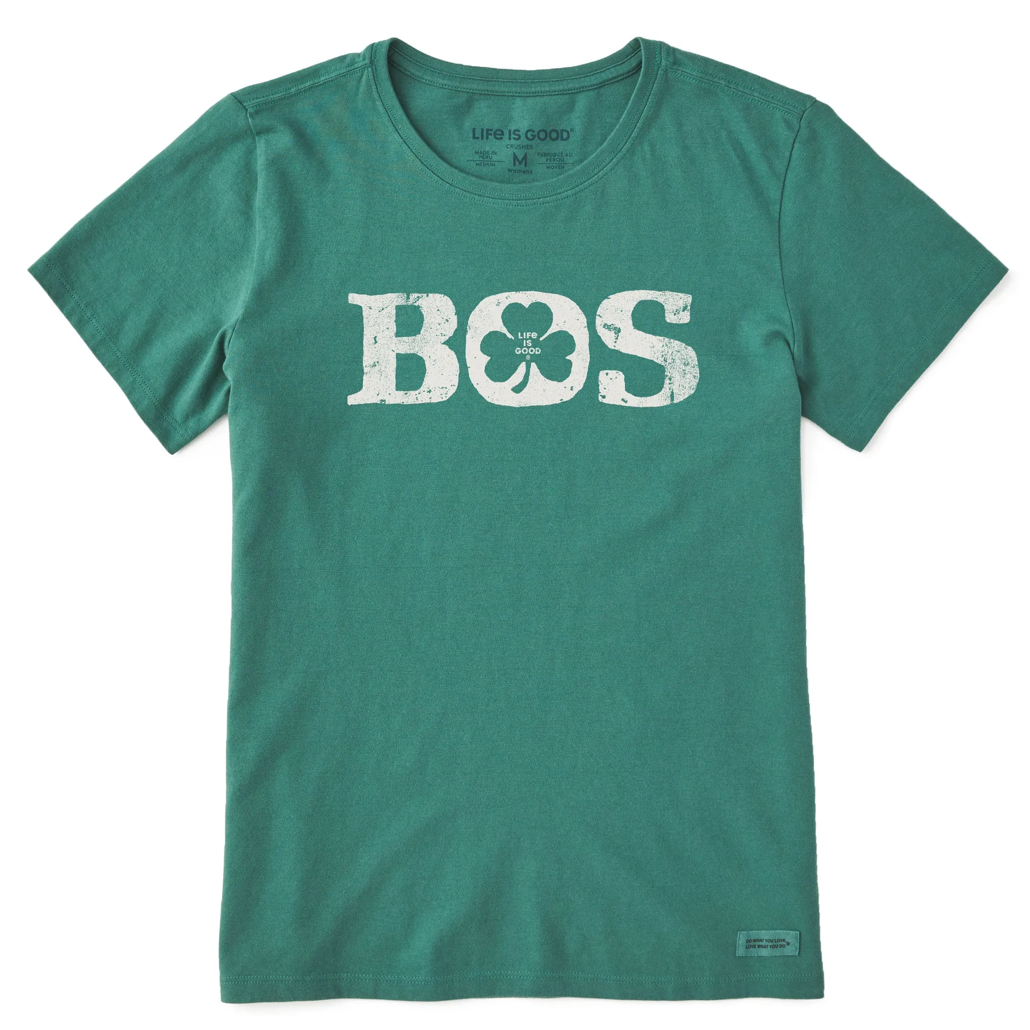 Women's Boston Shamrock Short Sleeve Crusher Tee Life is Good