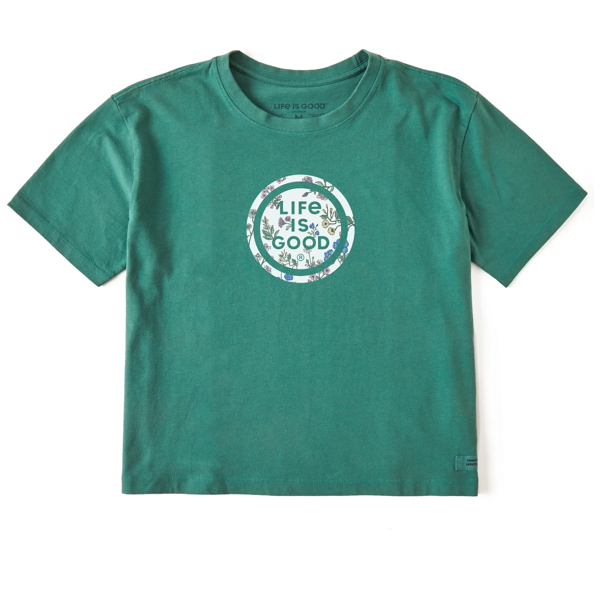 Women's Botanical Coin Short Sleeve Crusher Boxy Tee Life is Good
