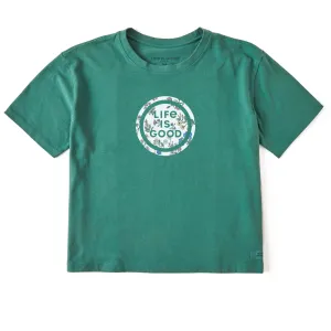 Women's Botanical Coin Short Sleeve Crusher Boxy Tee Life is Good