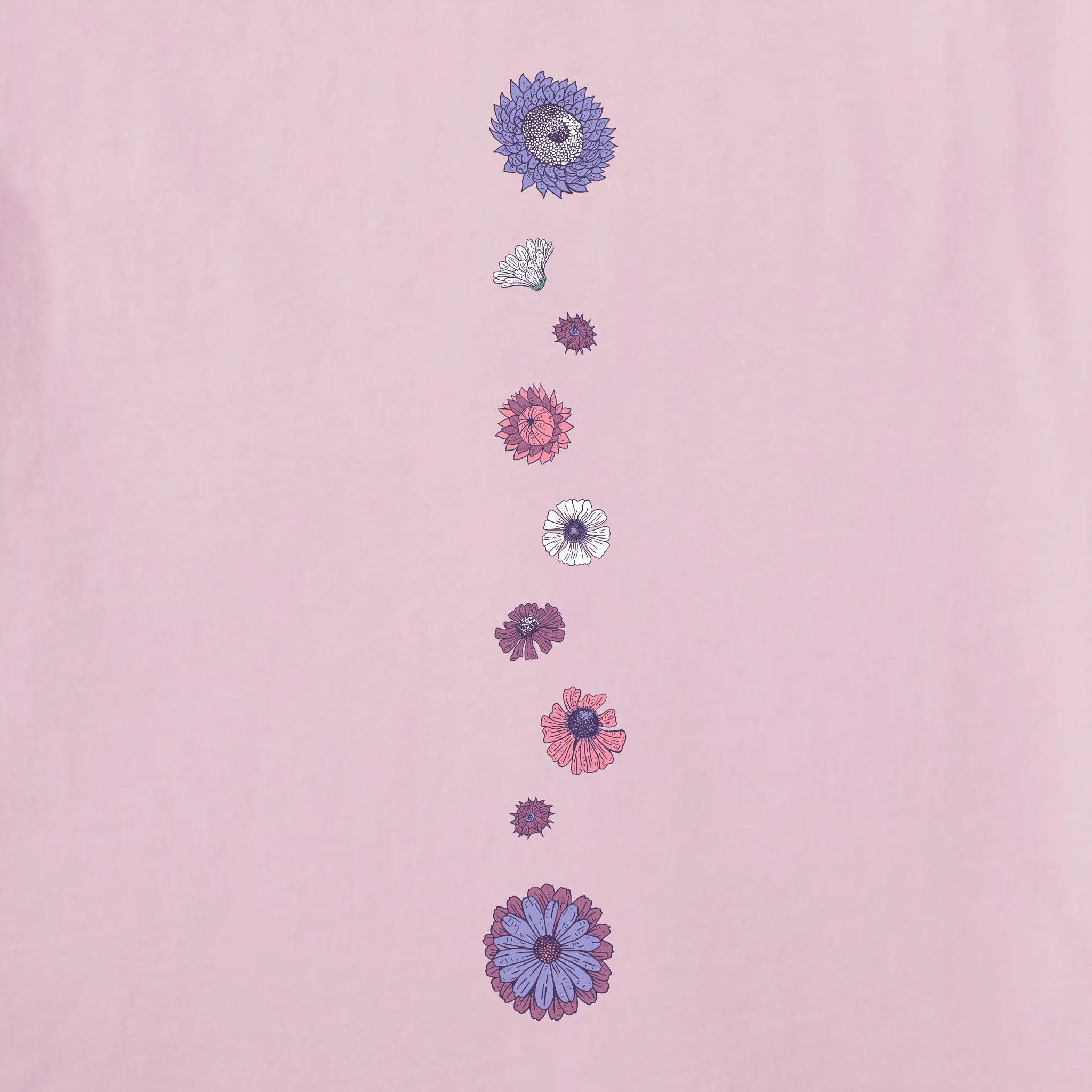 Women's Botanical Flowers Long Sleeve Crusher Tee Life is Good