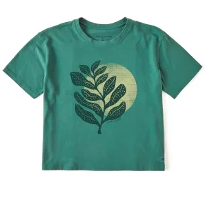 Women's Botanical Sunset Short Sleeve Crusher Boxy Tee Life is Good