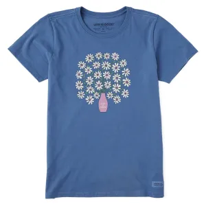 Women's Bountiful Flower Vase Short Sleeve Tee Life is Good