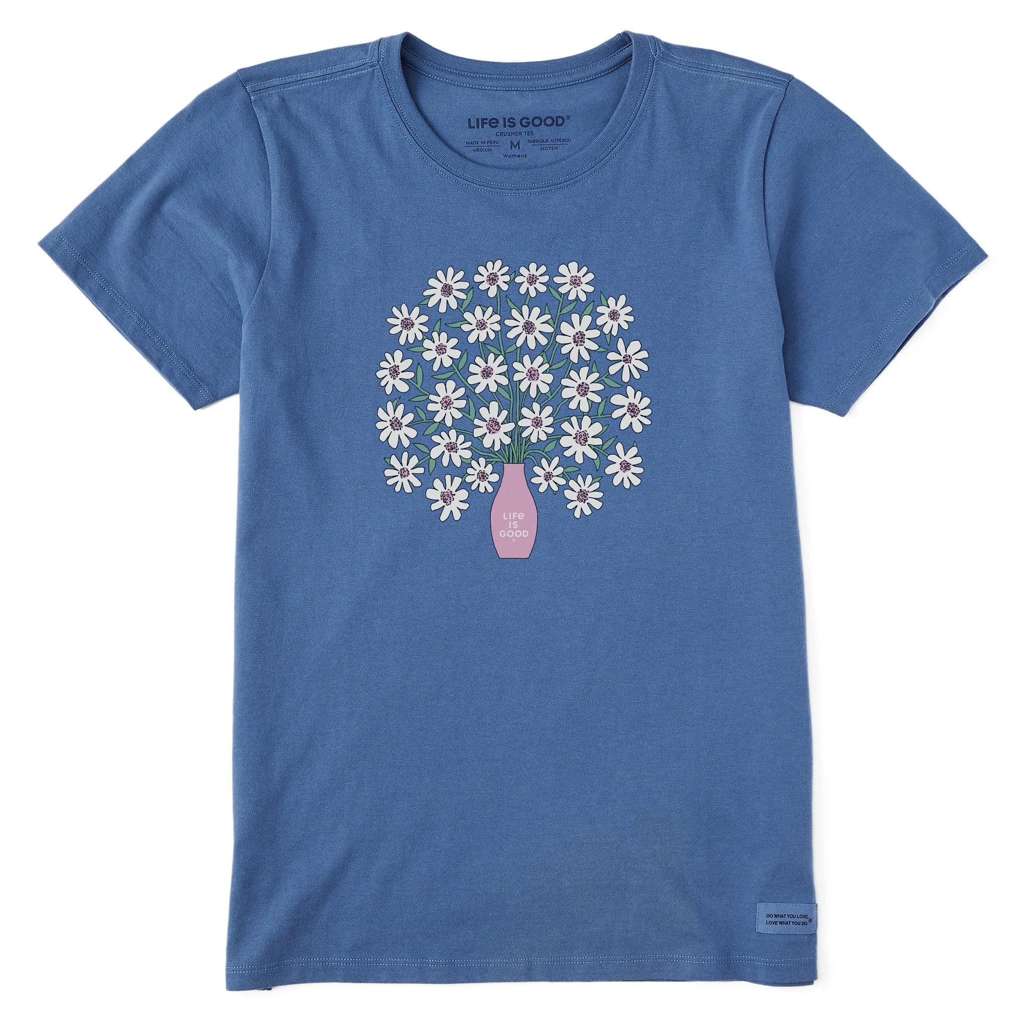 Women's Bountiful Flower Vase Short Sleeve Tee Life is Good