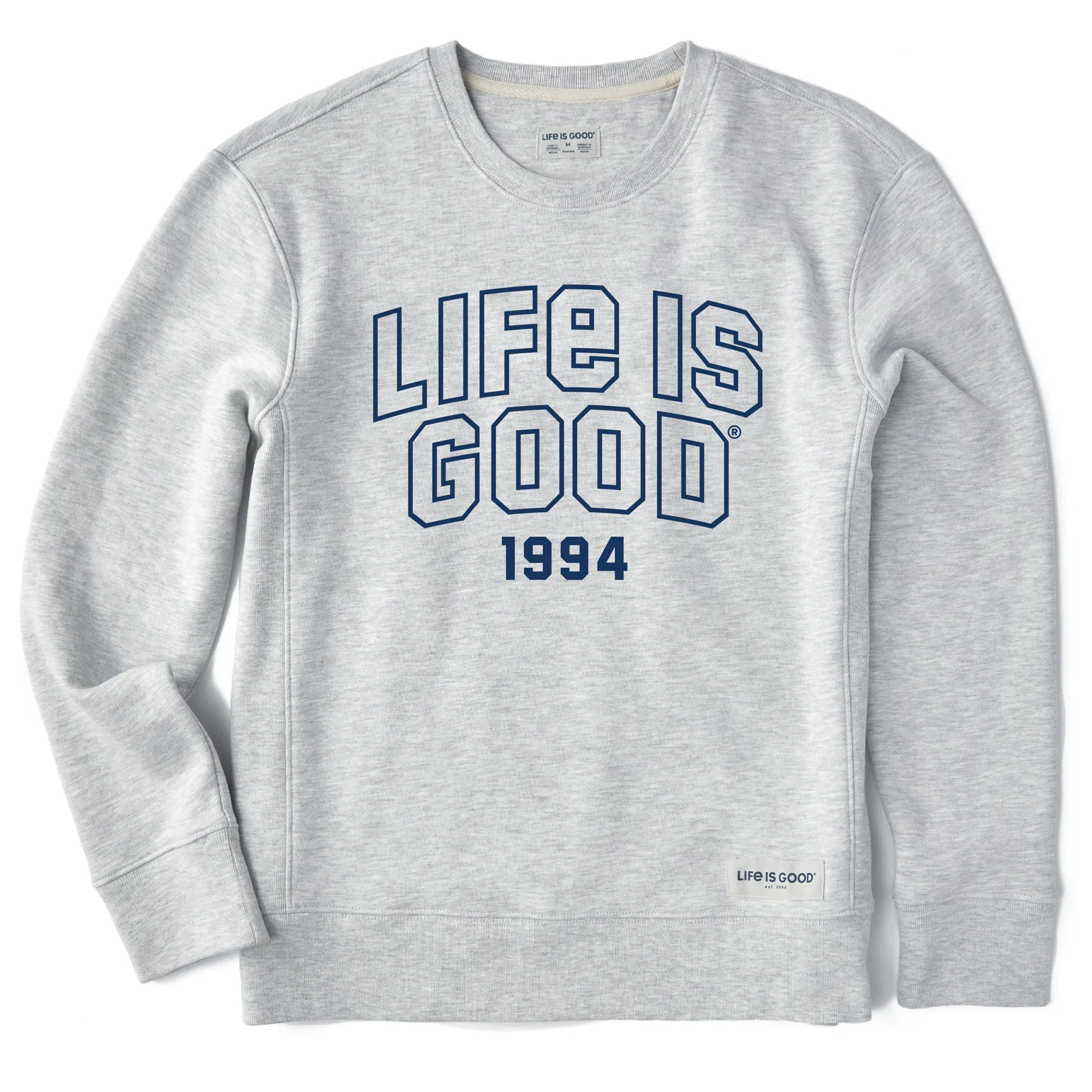 Women's Branded Athletic Outline 94 Simply True Fleece Crew Life is Good