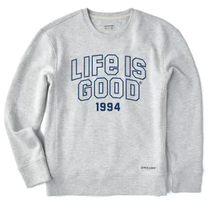 Women's Branded Athletic Outline 94 Simply True Fleece Crew Life is Good