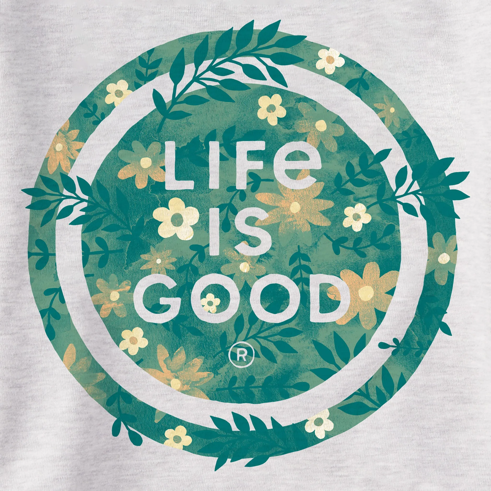 Women's Branded Floral Coin Simply True Crew Life is Good