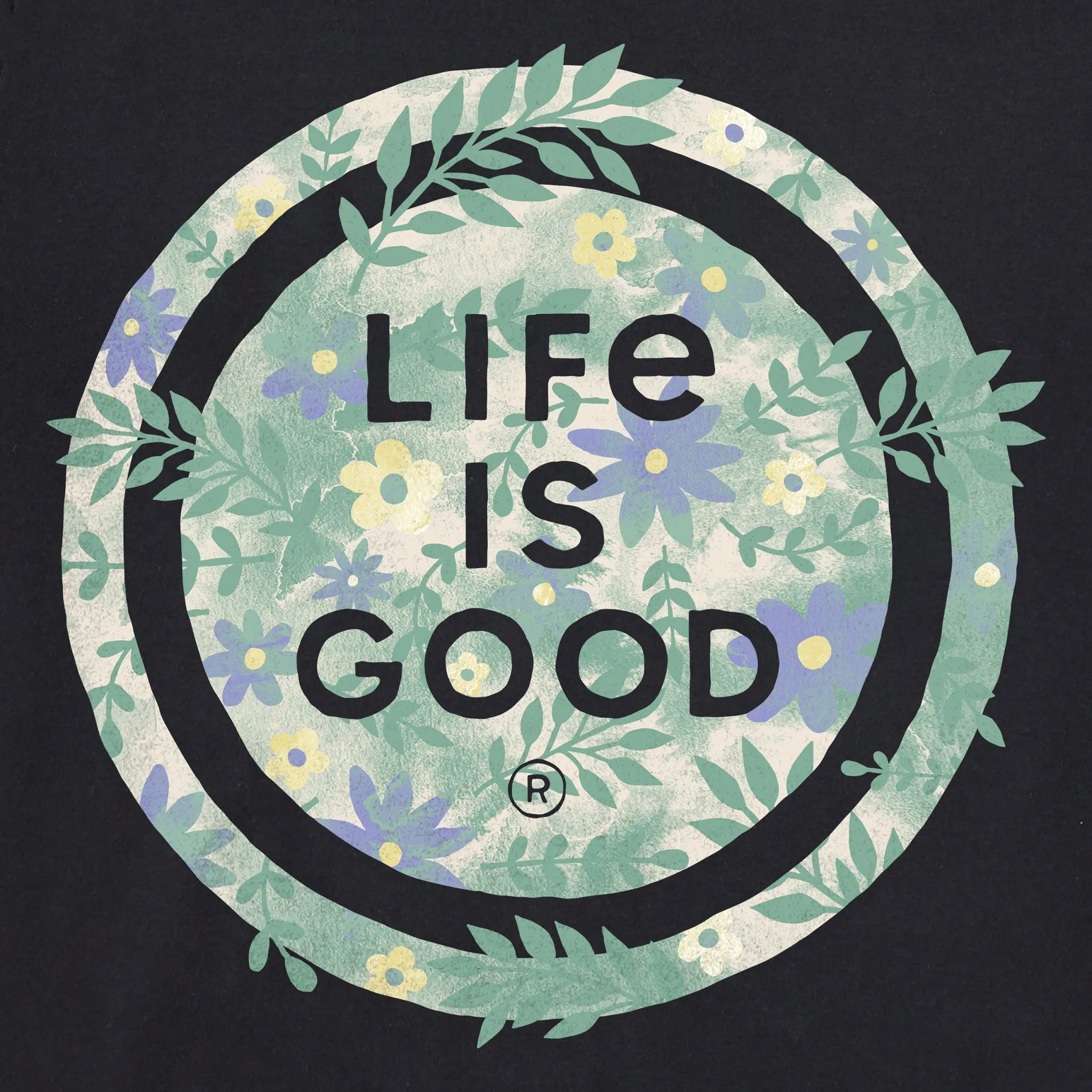 Women's Branded Floral Coin Simply True Crew Life is Good