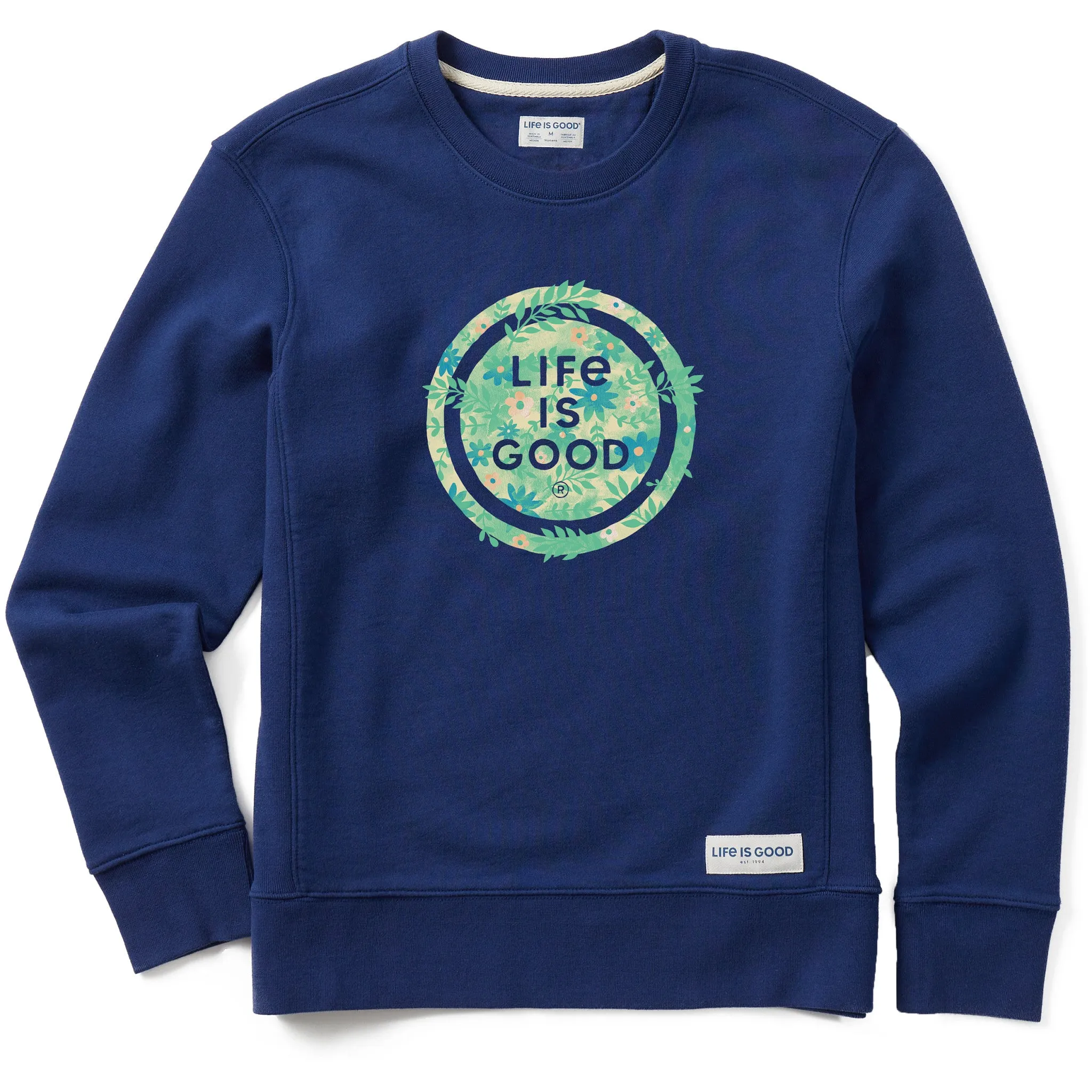 Women's Branded Floral Coin Simply True Crew Life is Good