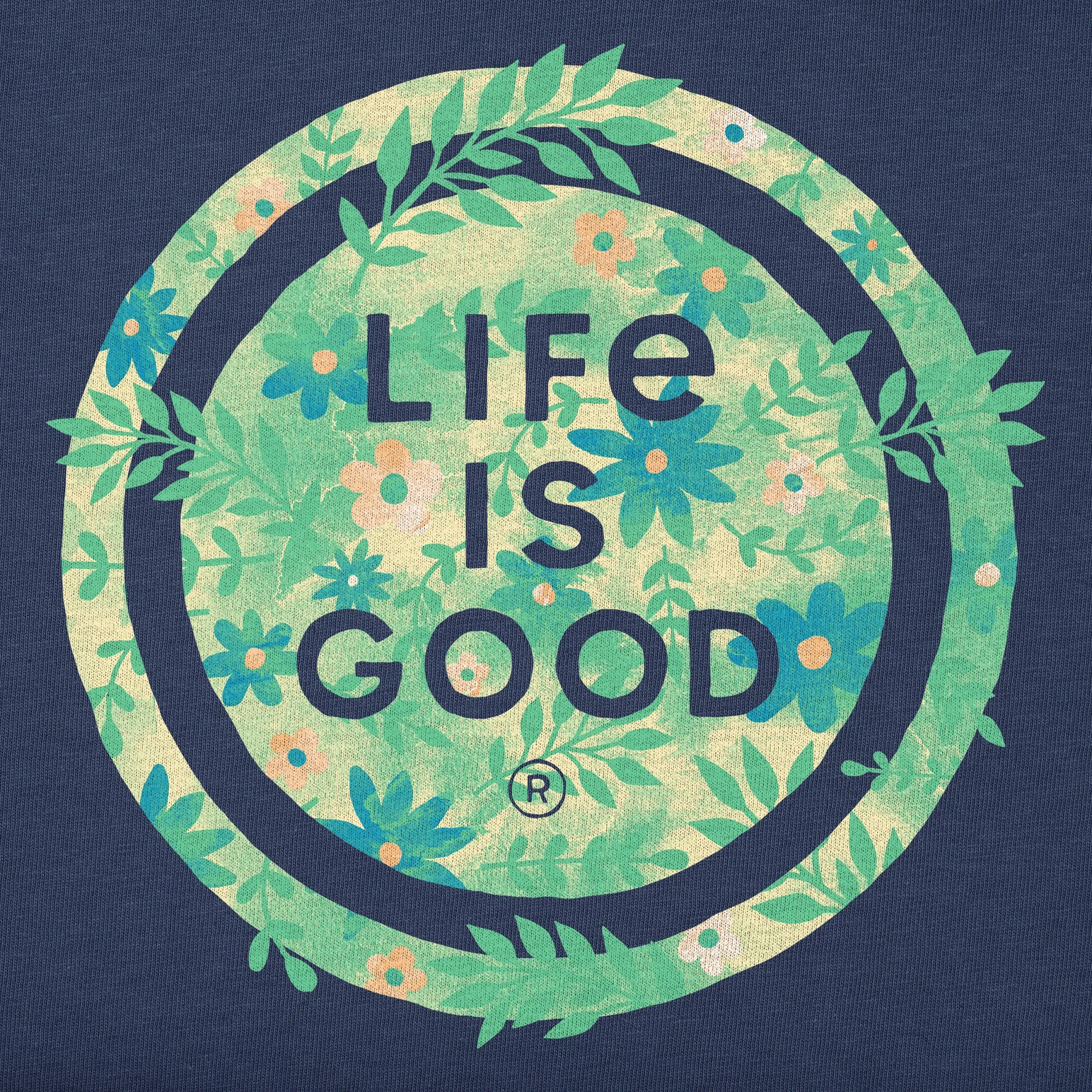 Women's Branded Floral Coin Simply True Crew Life is Good