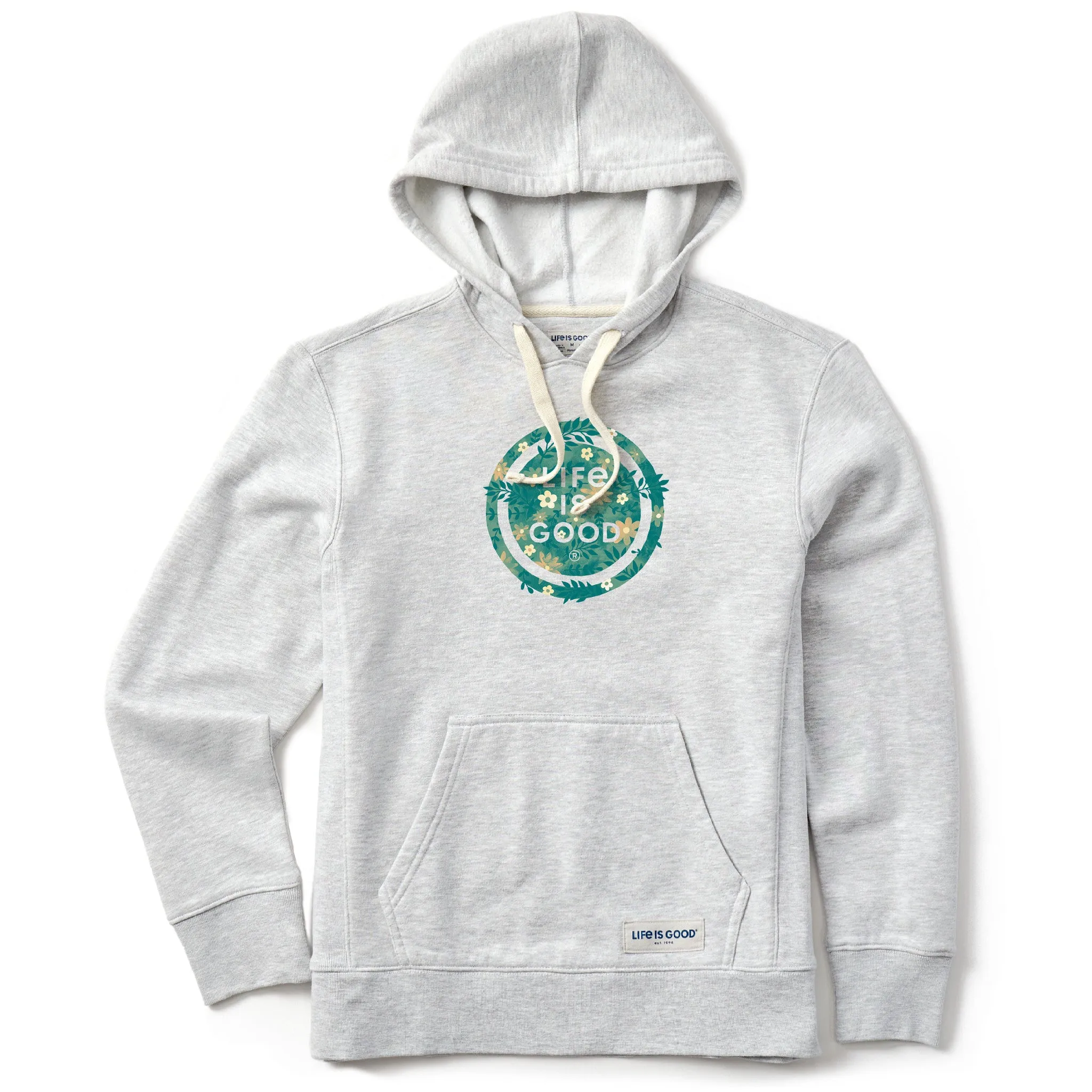 Women's Branded Floral Coin Simply True Fleece Hoodie Life is Good