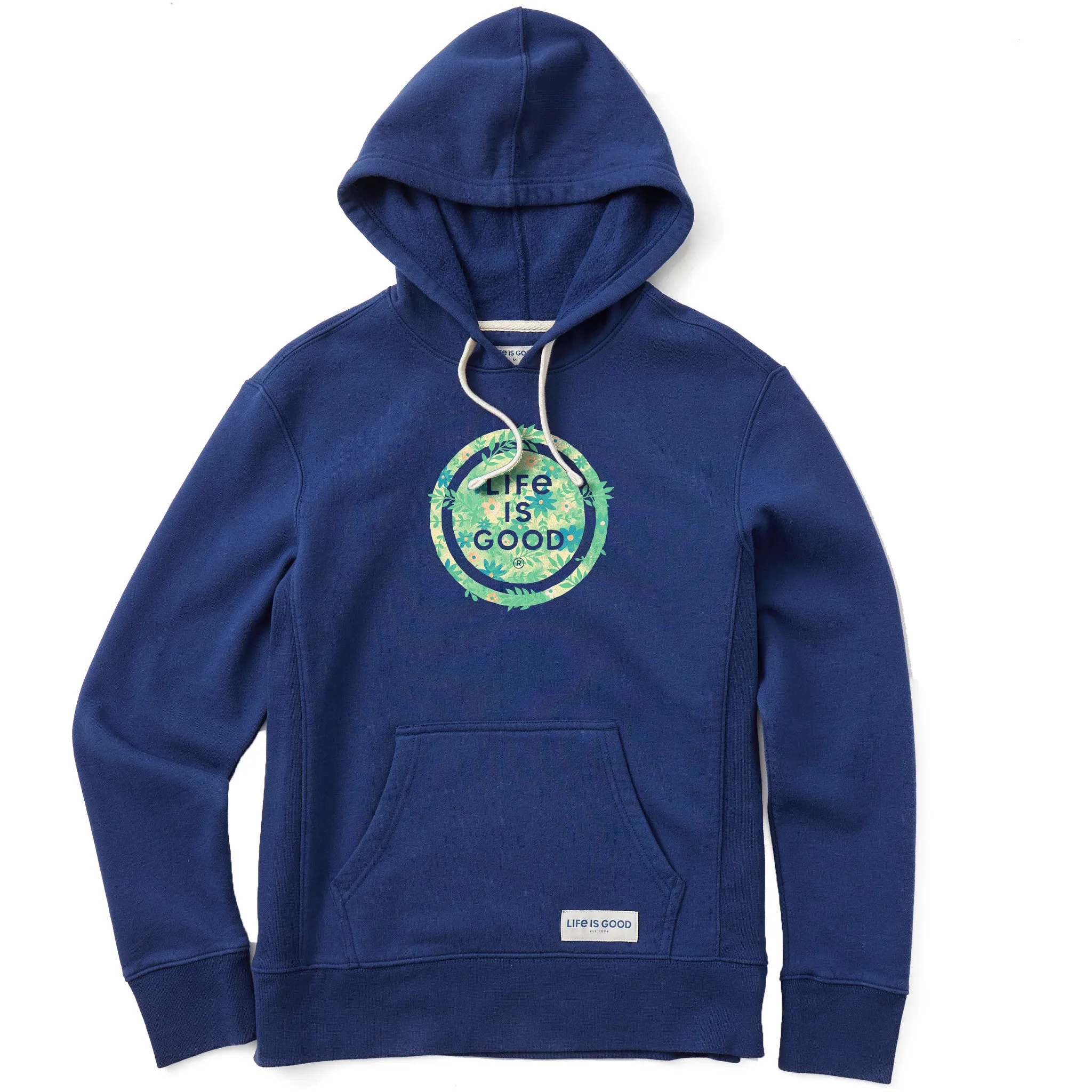 Women's Branded Floral Coin Simply True Fleece Hoodie Life is Good