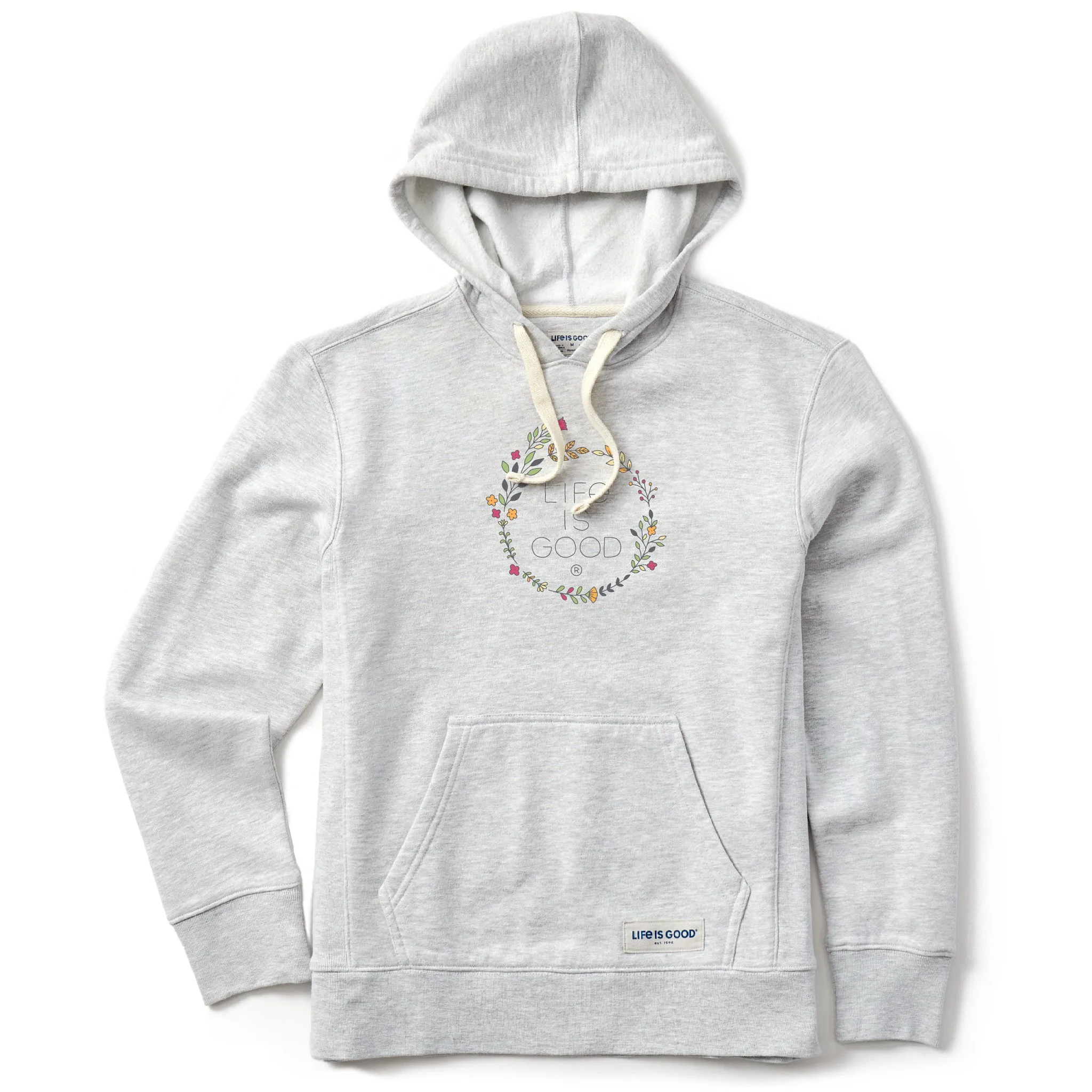 Women's Branded Stacked Floral Coin Simply True Fleece Hoodie Life is Good