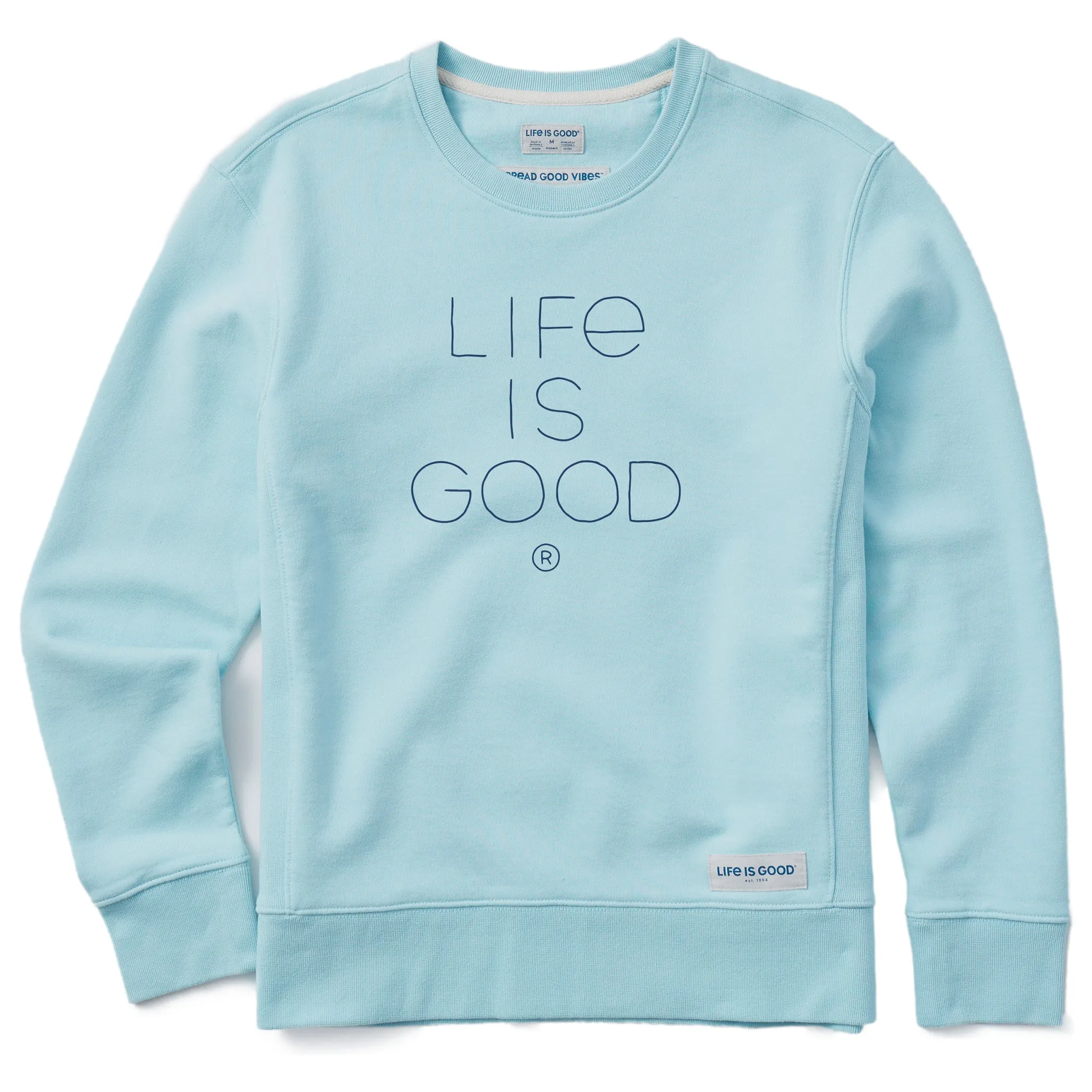 Women's Branded Stacked LIG Simply True Fleece Crew Life is Good