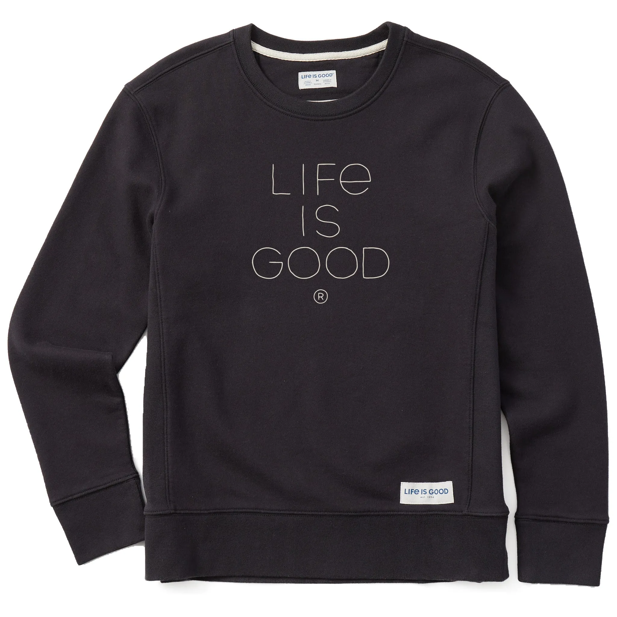 Women's Branded Stacked LIG Simply True Fleece Crew Life is Good