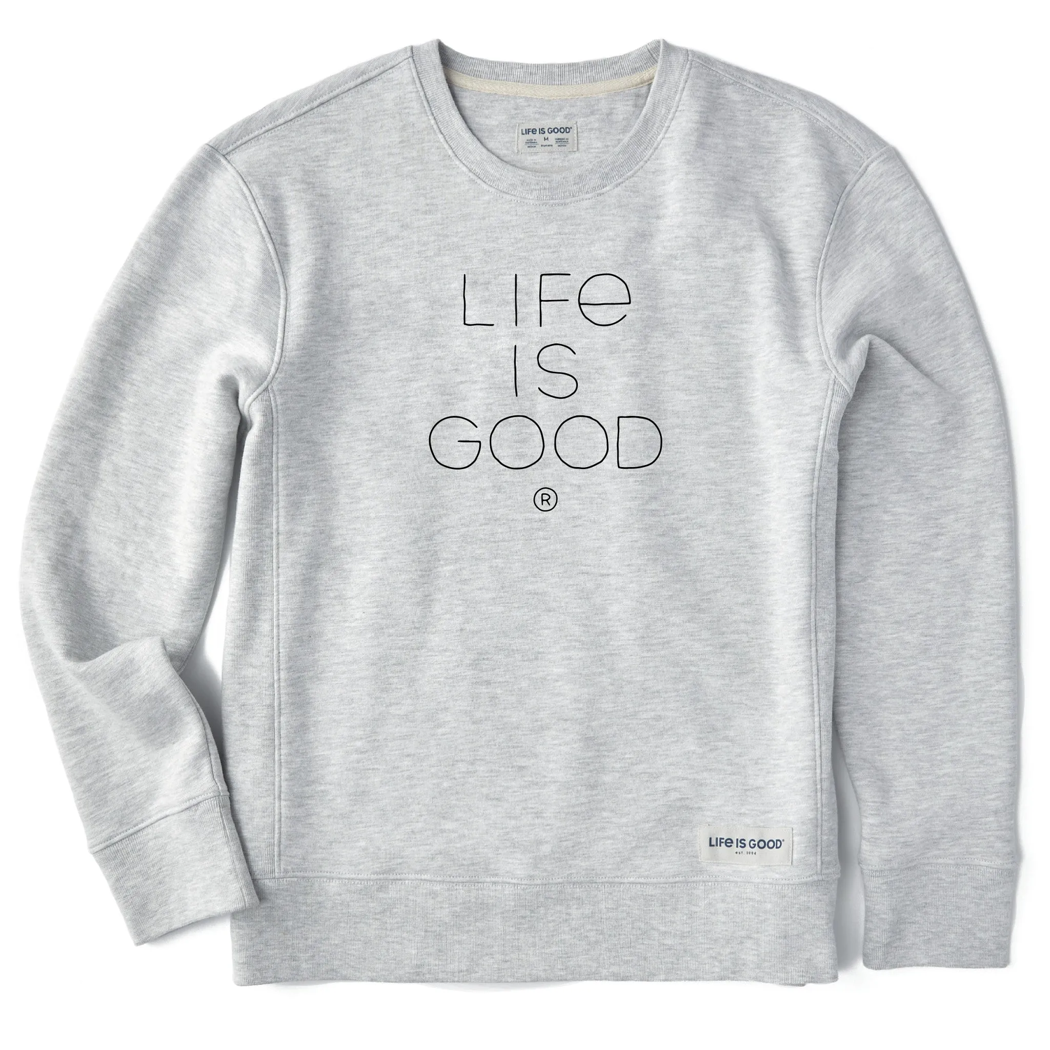 Women's Branded Stacked LIG Simply True Fleece Crew Life is Good