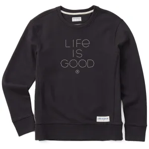 Women's Branded Stacked LIG Simply True Fleece Crew Life is Good