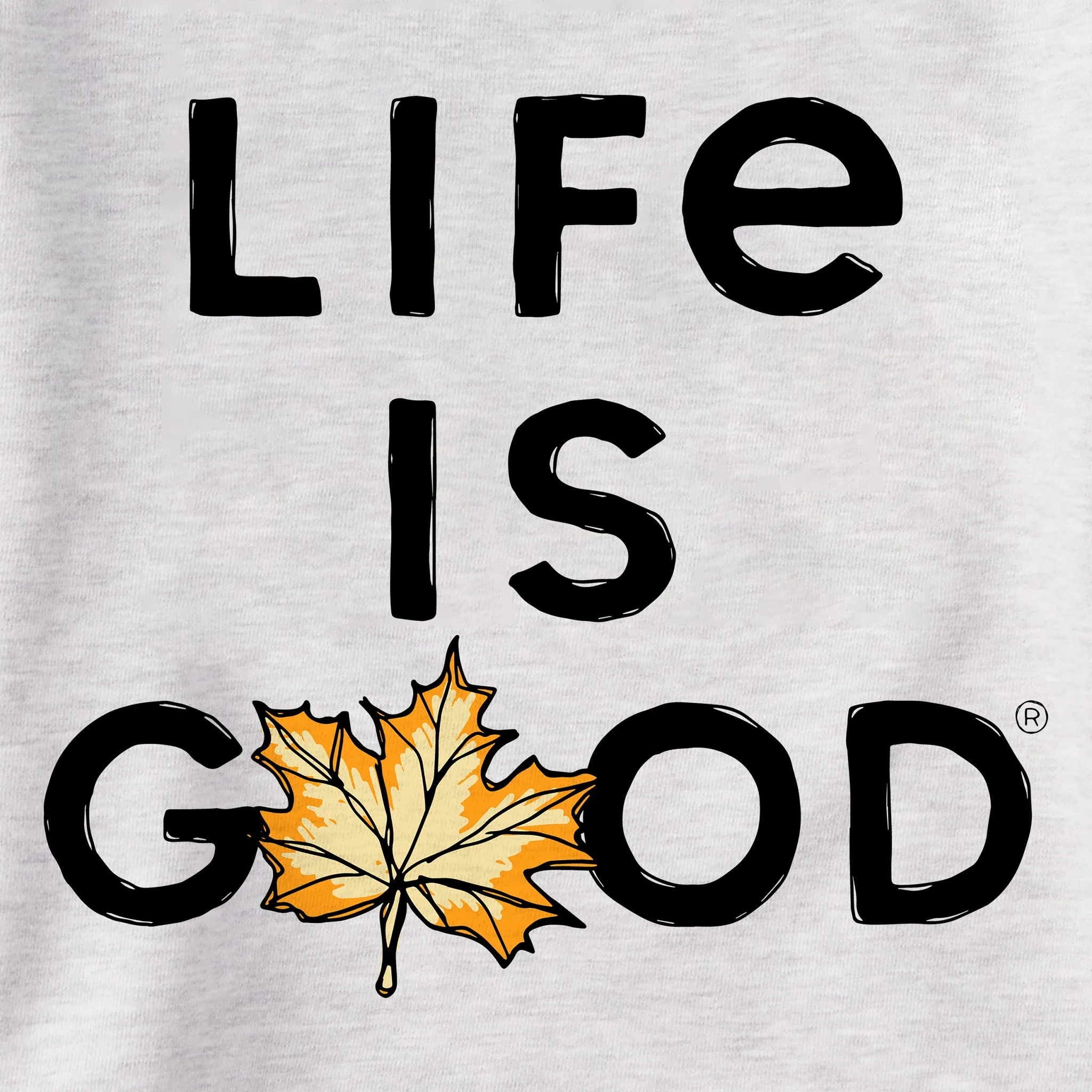Women's Branded Stacked LIG w Leaf Simply True Fleece Crew Life is Good