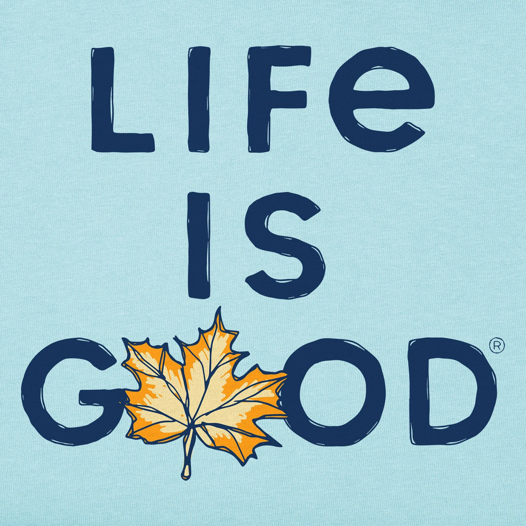 Women's Branded Stacked LIG w Leaf Simply True Fleece Crew Life is Good