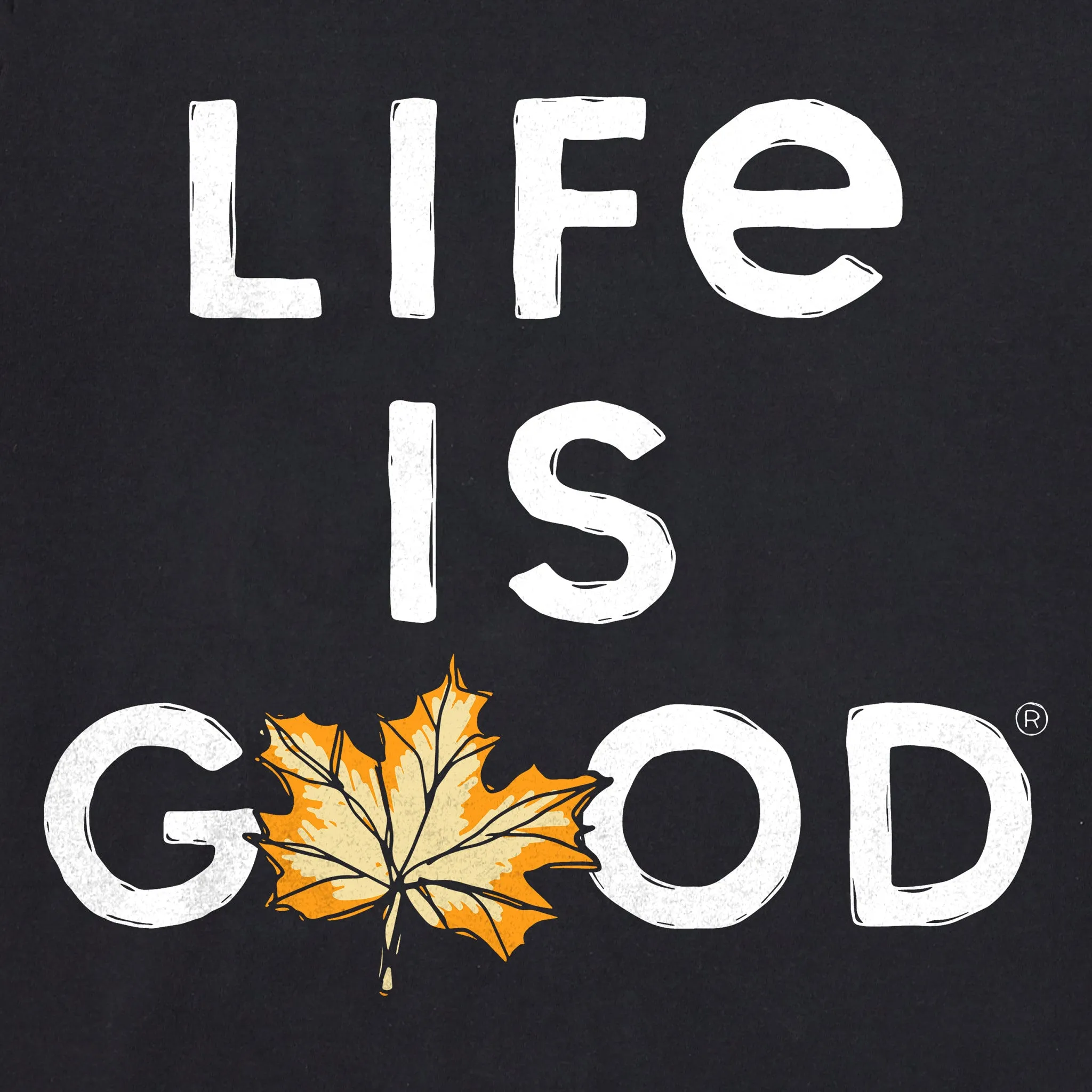 Women's Branded Stacked LIG w Leaf Simply True Fleece Crew Life is Good