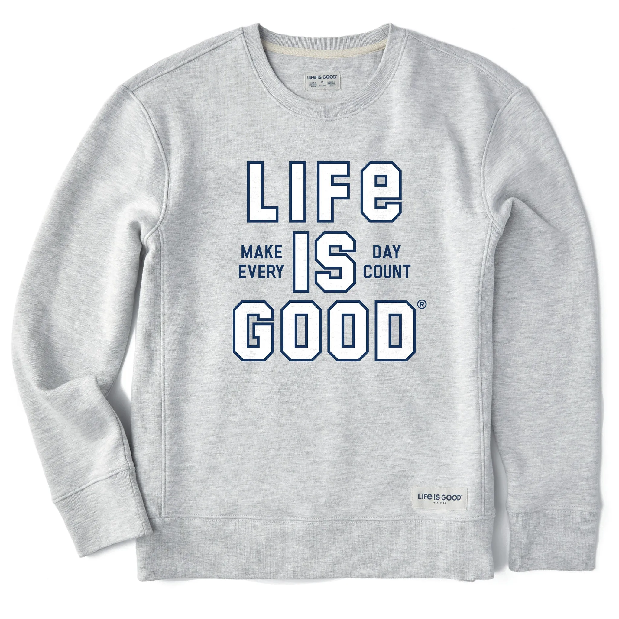 Women's Branded Stacked MEDC Simply True Fleece Crew Life is Good