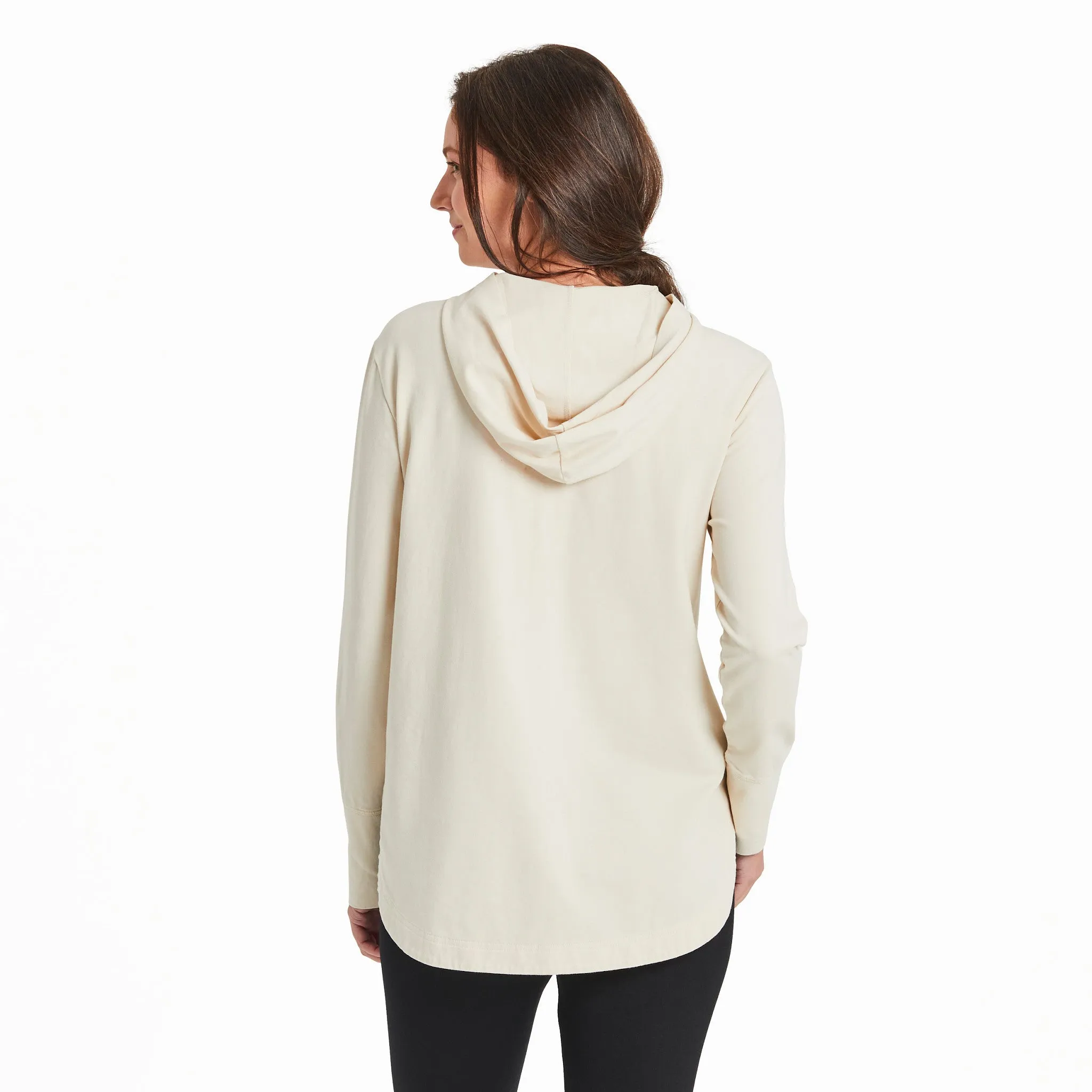 Women's Breathe Forest Crusher-FLEX Hoodie Tunic Life is Good