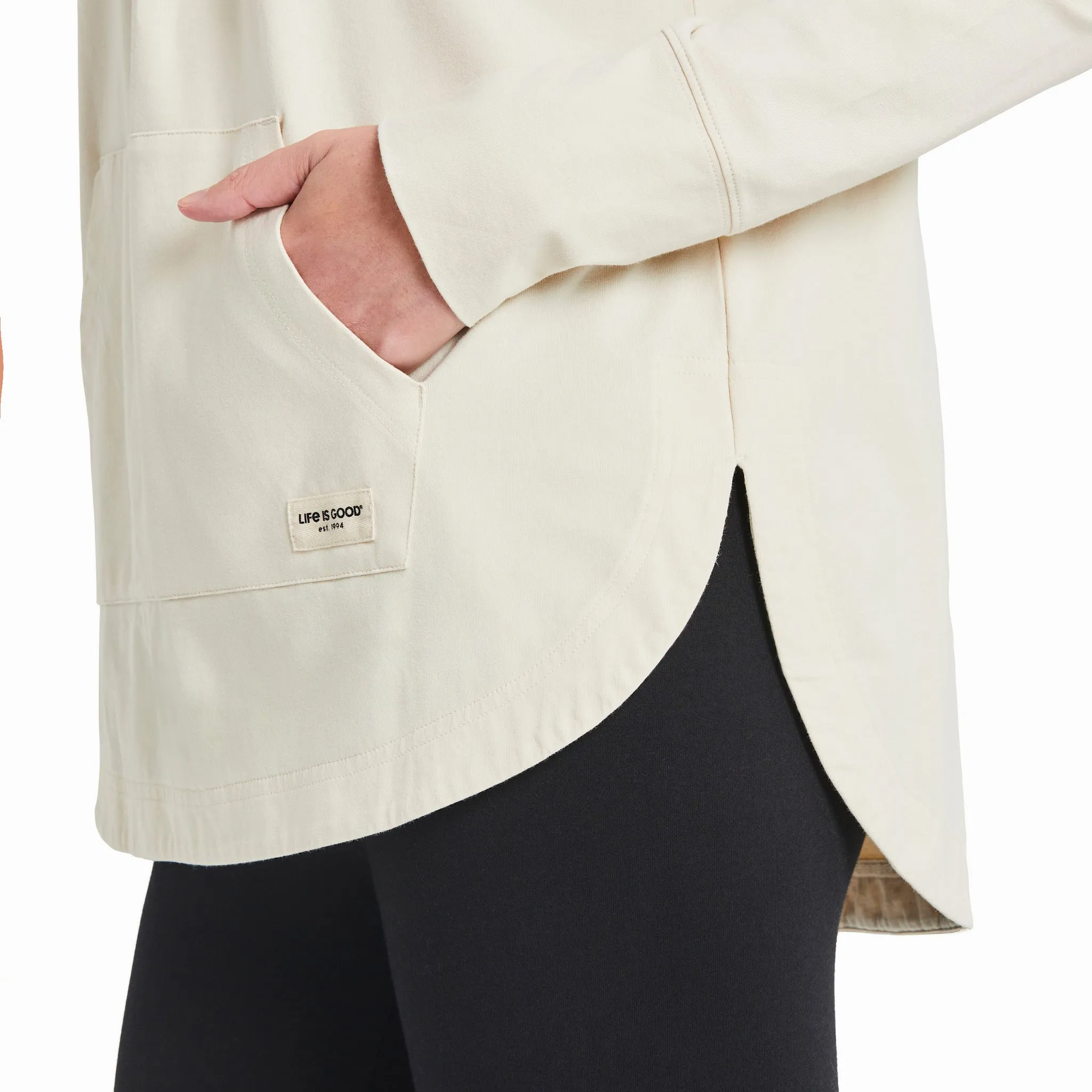 Women's Breathe Forest Crusher-FLEX Hoodie Tunic Life is Good