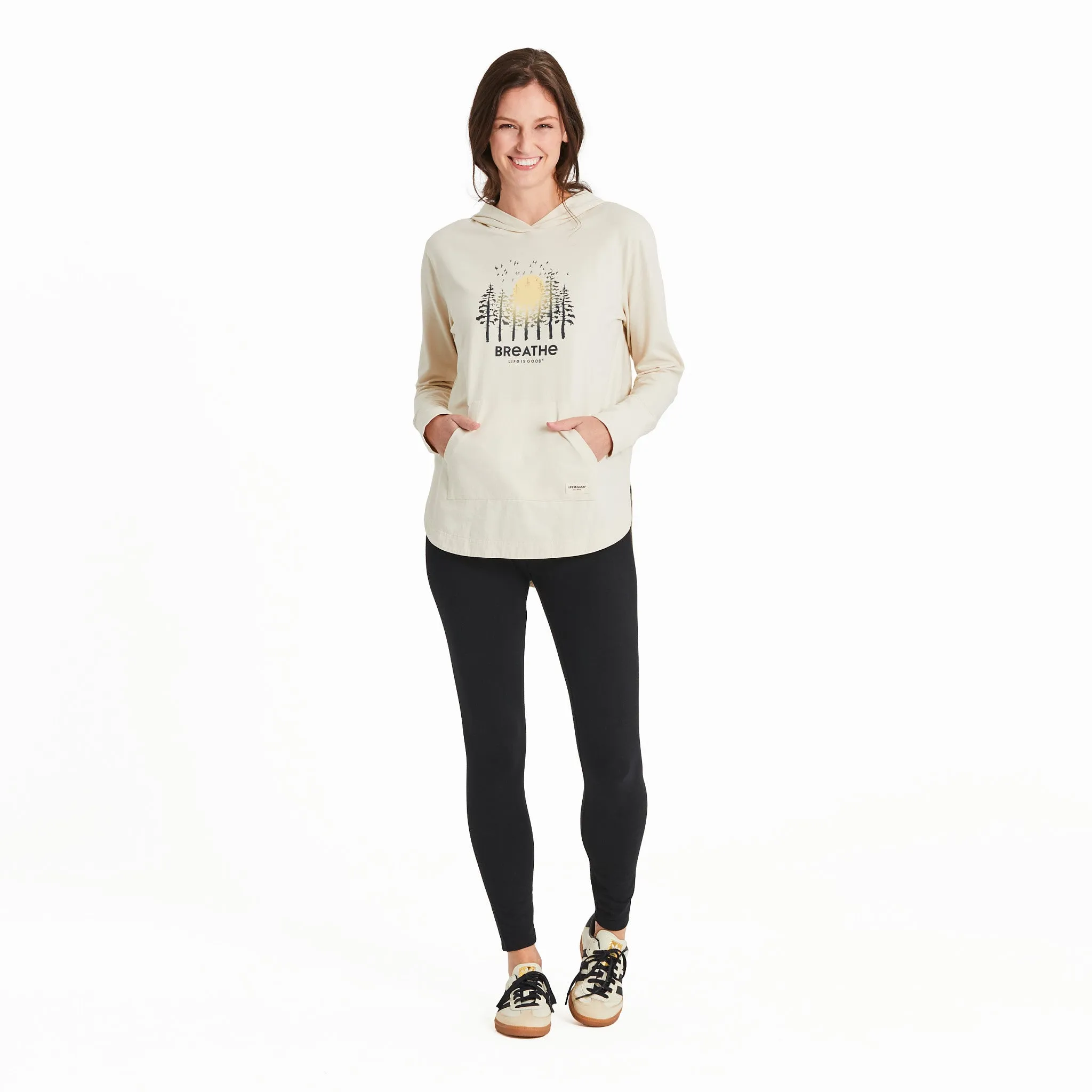 Women's Breathe Forest Crusher-FLEX Hoodie Tunic Life is Good