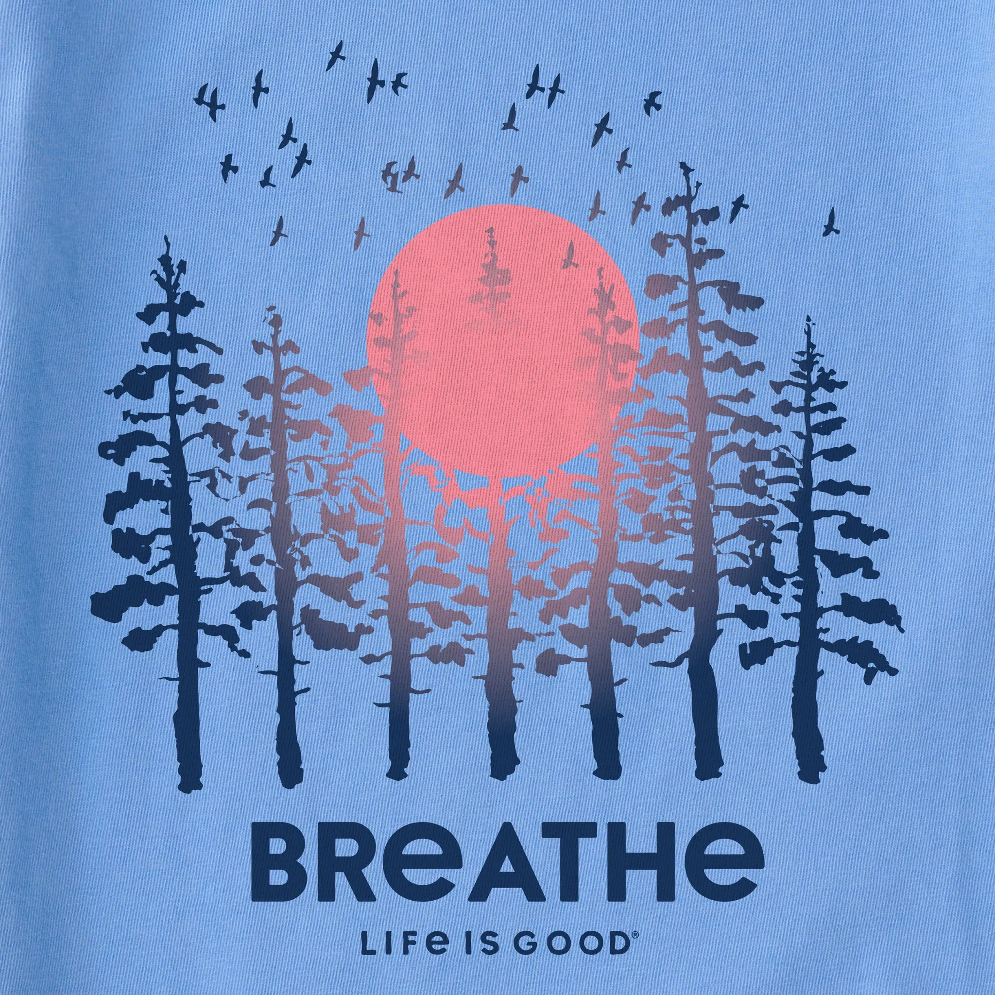 Women's Breathe Forest Long Sleeve Crusher Vee Life is Good